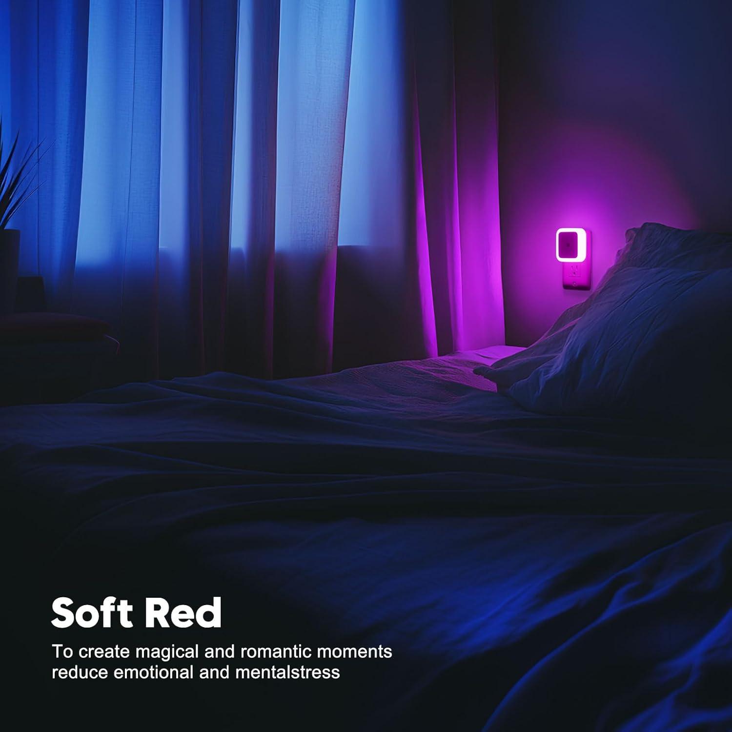 Luz Nocturna Enchufable Sujeet Rosa 4 Piezas LED 50 Lúmenes