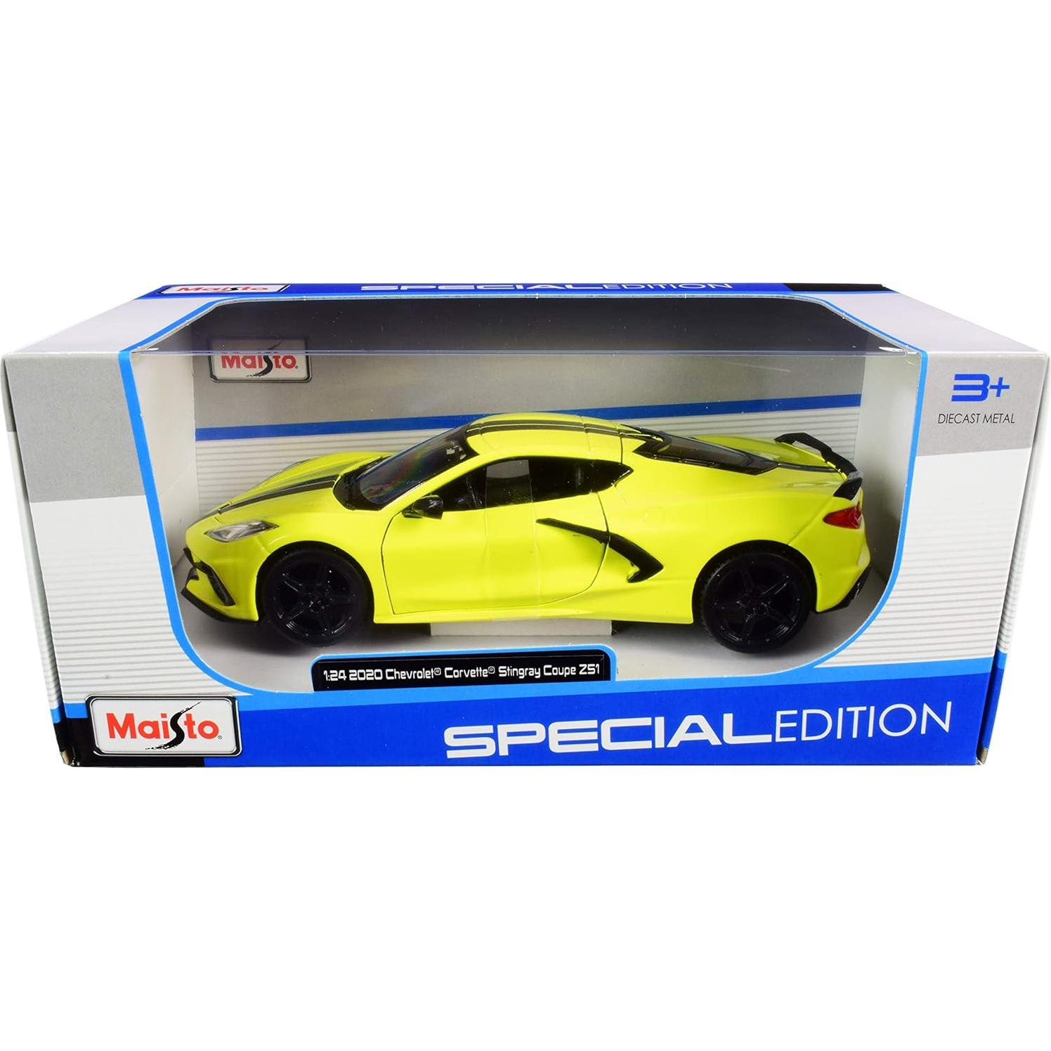 Maisto Diecast 2020 Chevy Corvette Stingray Z51 Amarillo 1/24
