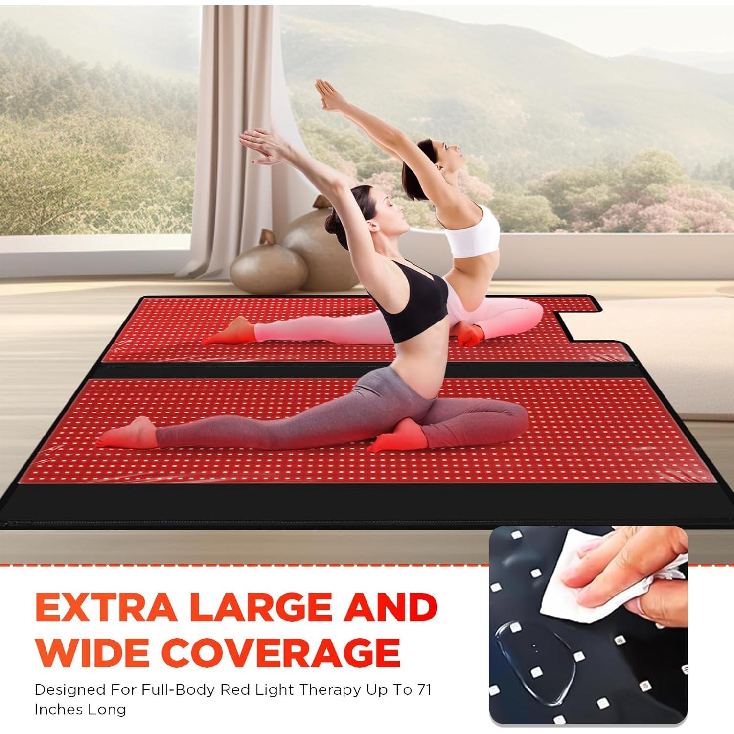 Almohadilla Terapia Luz Roja ADVARAYS 2520 LEDs 180x79 cm