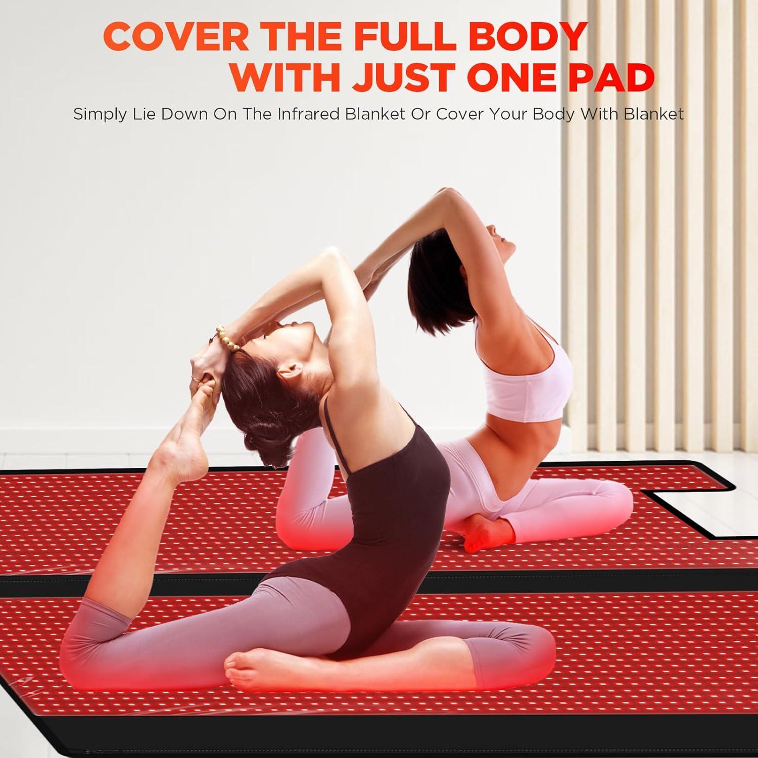 Almohadilla Terapia Luz Roja ADVARAYS 2520 LEDs 180x79 cm