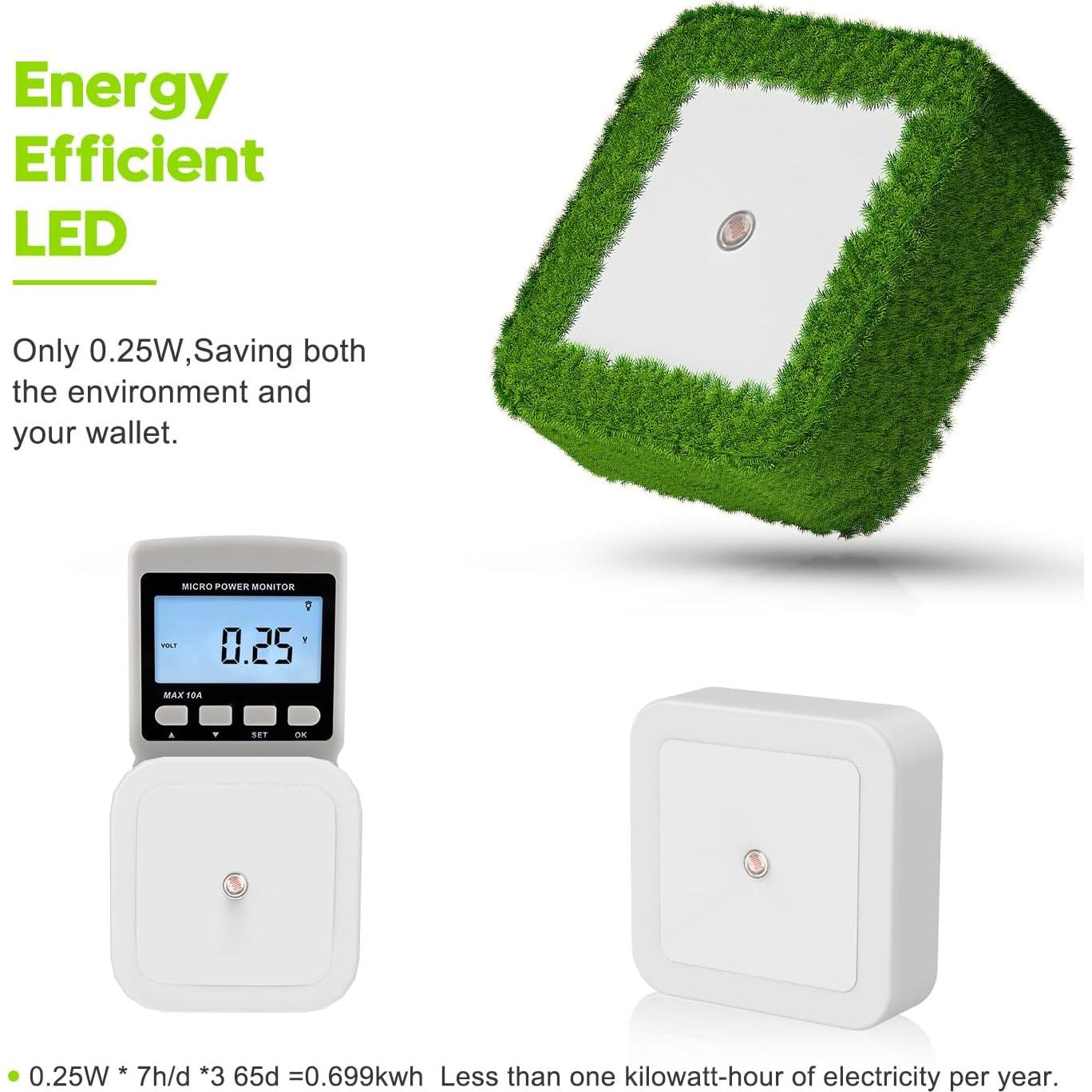 Luz Nocturna Enchufable Sujeet 4 Piezas LED 50 Lumen