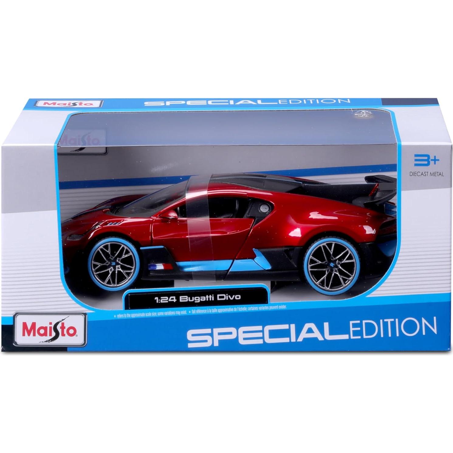 Maisto Bugatti Divo Coche de Modelo 1:24 Escala Rojo