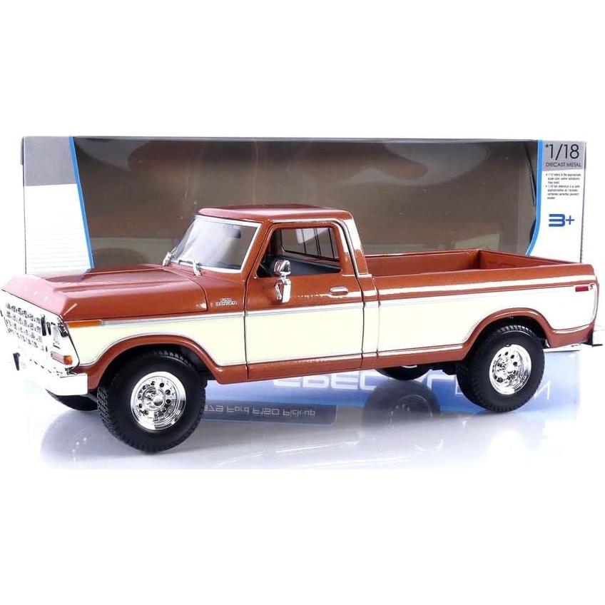 Coche Miniatura Coleccionable Maisto F-150 1979 Marrón
