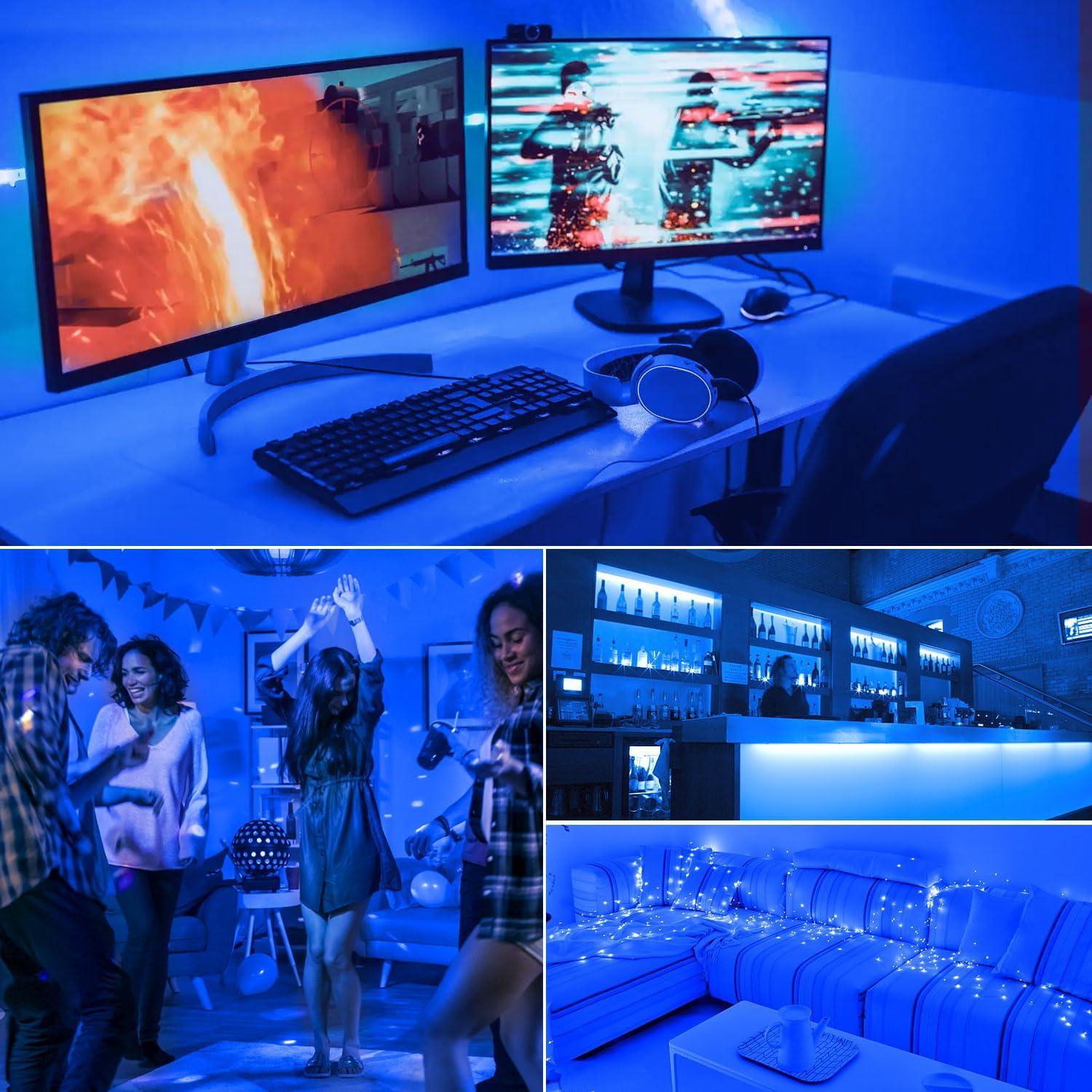 Luz Nocturna Enchufable Sujeet Azul Paquete de 4 LED