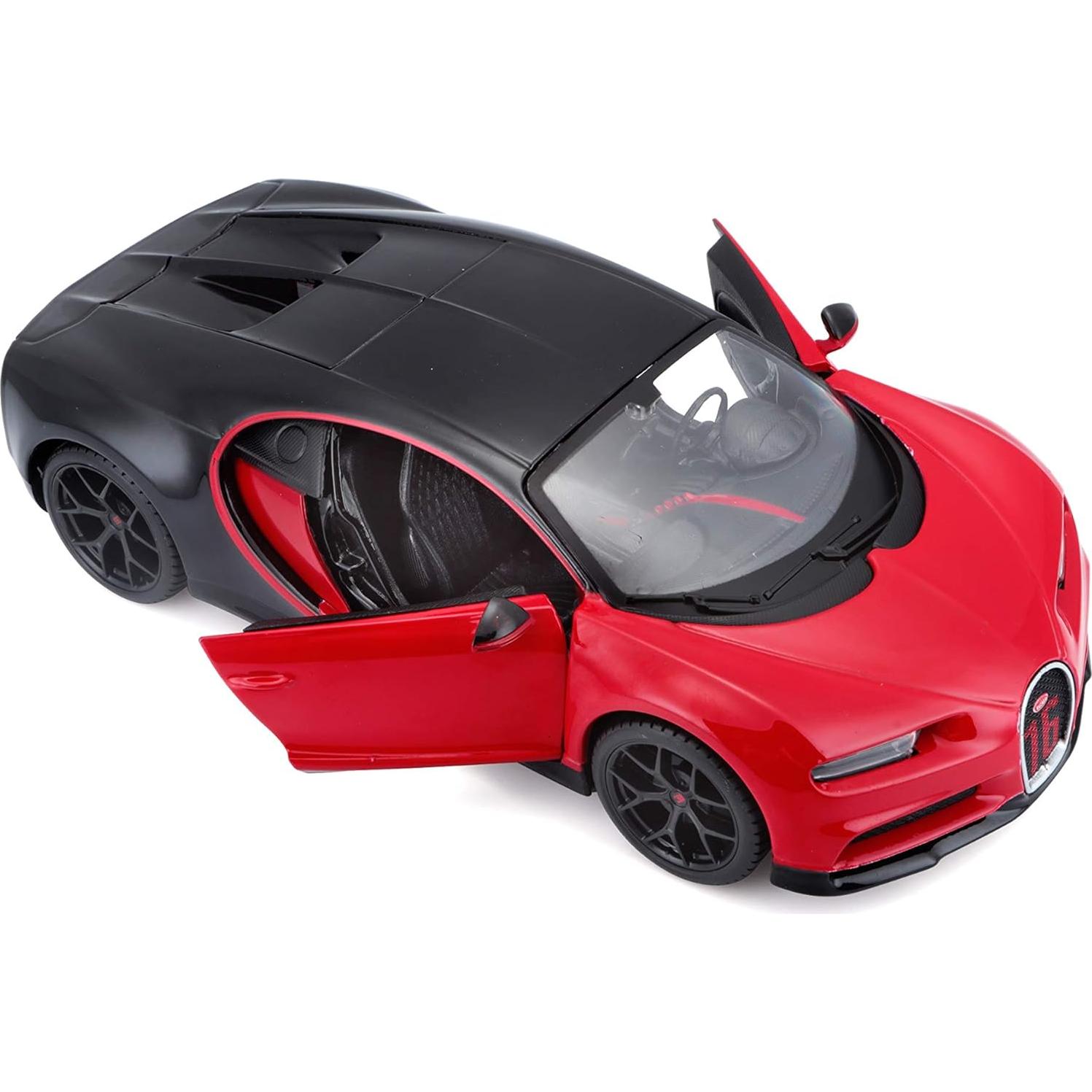 Maisto Bugatti Chiron Sport 1:24 Diecast Rojo y Negro