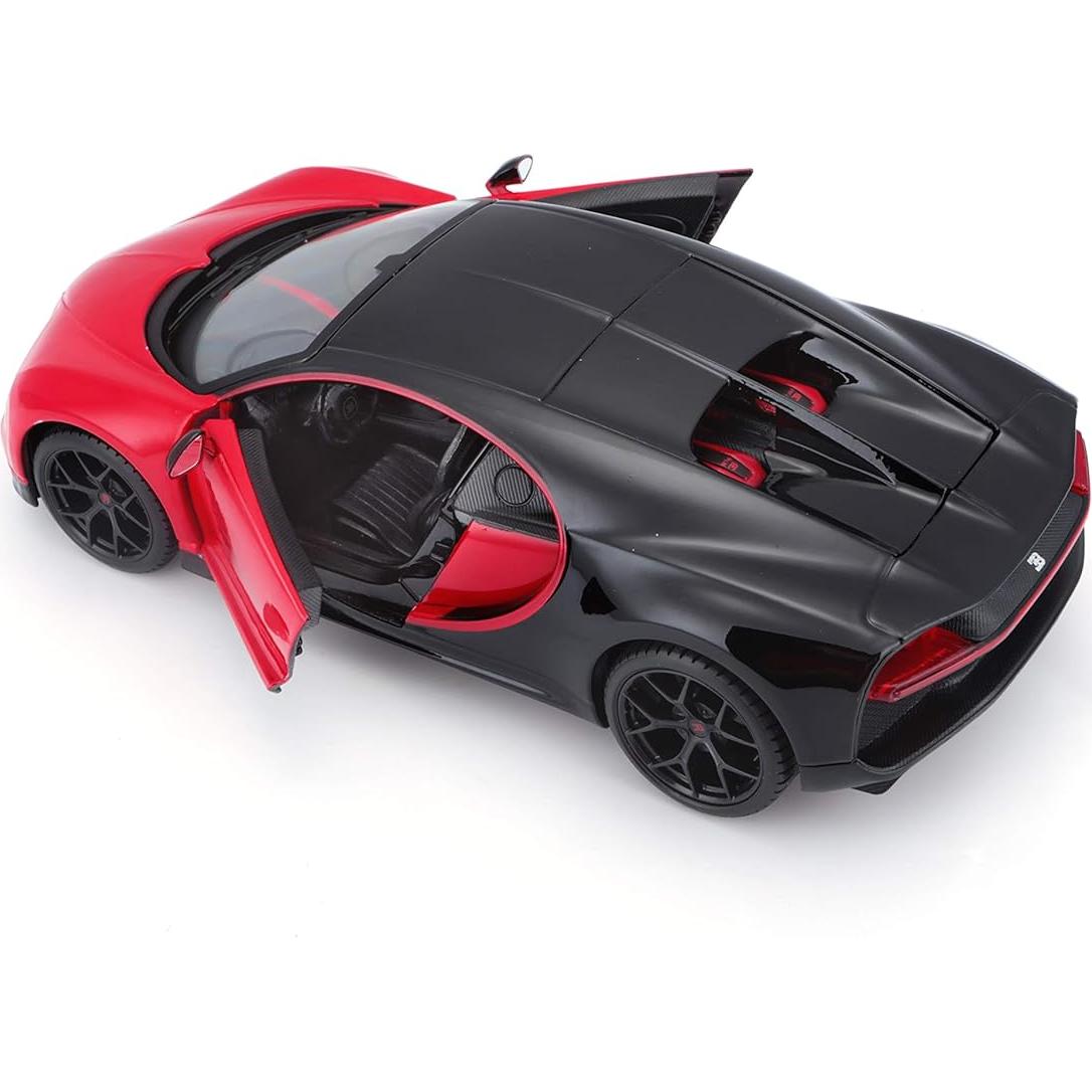 Maisto Bugatti Chiron Sport 1:24 Diecast Rojo y Negro