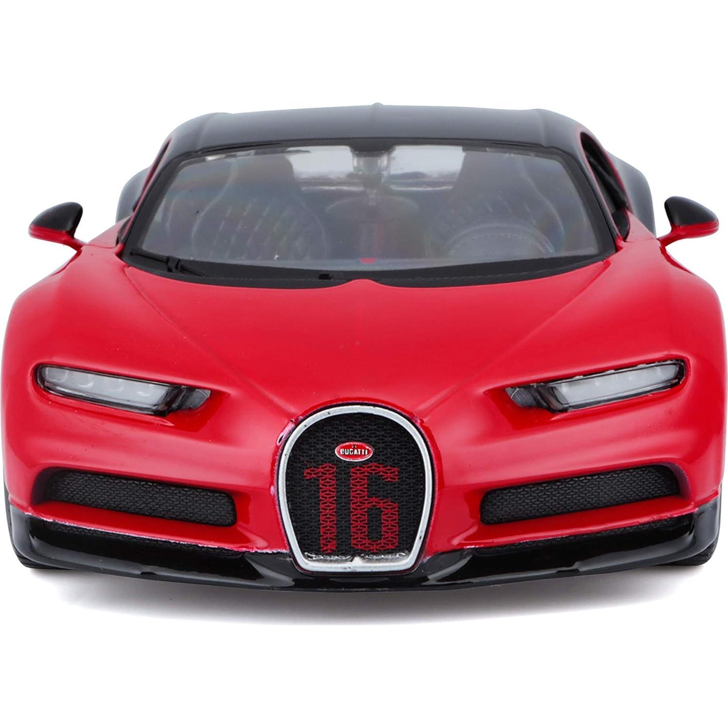 Maisto Bugatti Chiron Sport 1:24 Diecast Rojo y Negro