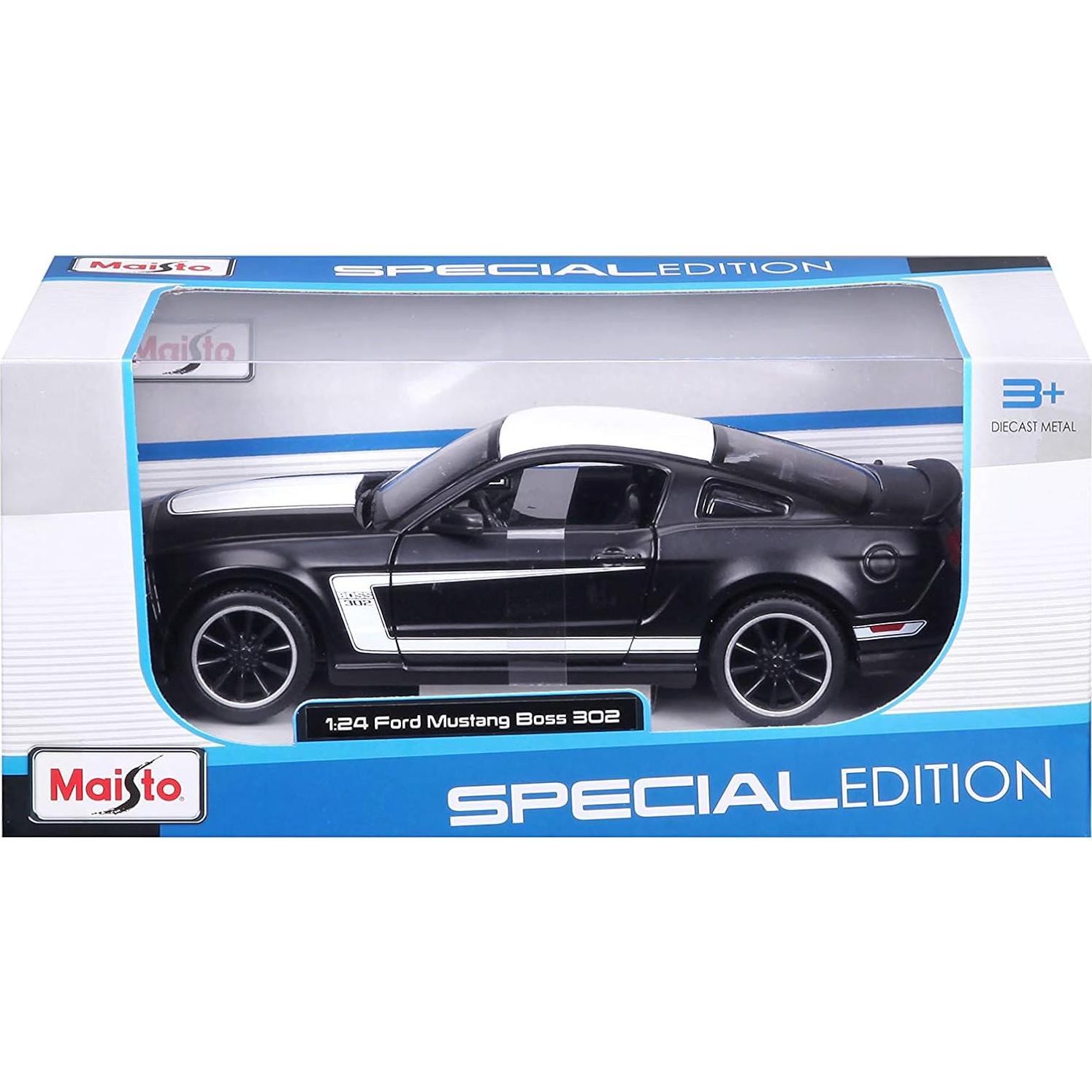 Coche Coleccionable Maisto Ford Mustang 1:24 Negro Mate