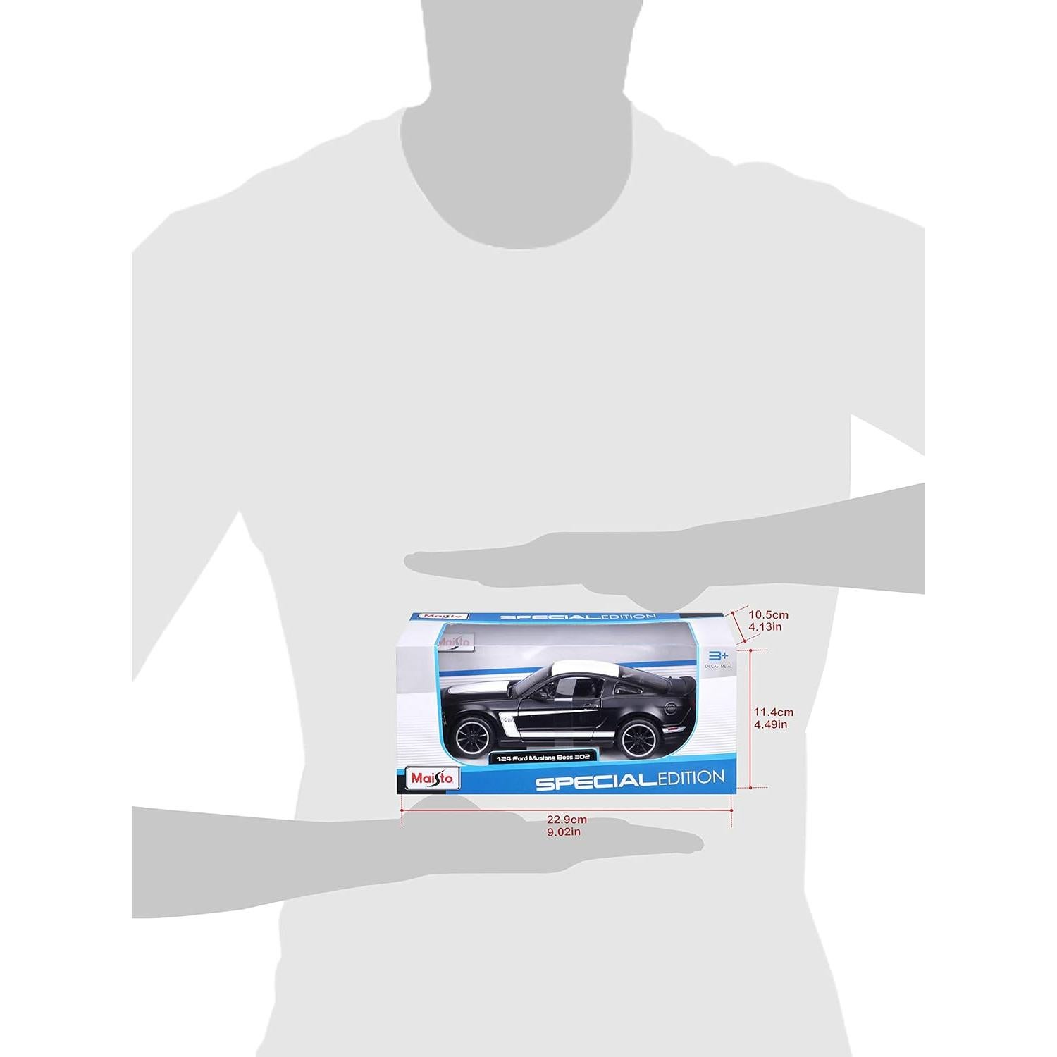 Coche Coleccionable Maisto Ford Mustang 1:24 Negro Mate