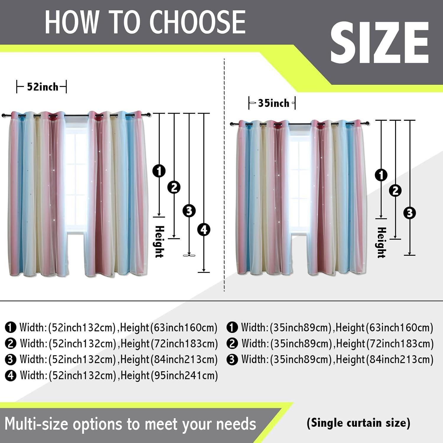 Cortinas Opacas Anytime para Niñas 52x240 cm Color Púrpura