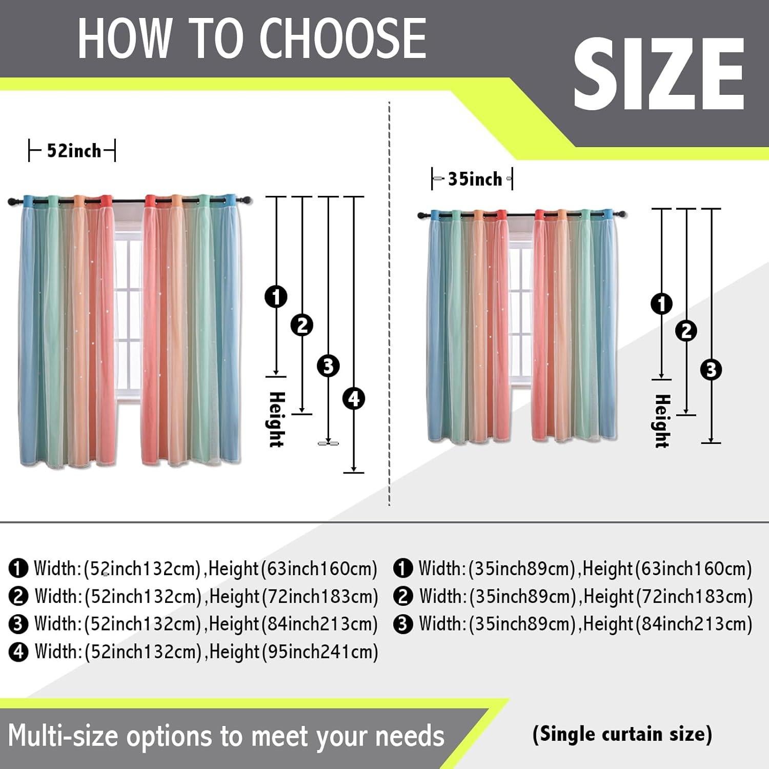 Cortina Opaca Anytime Arcoíris 1 Panel 132x160 cm