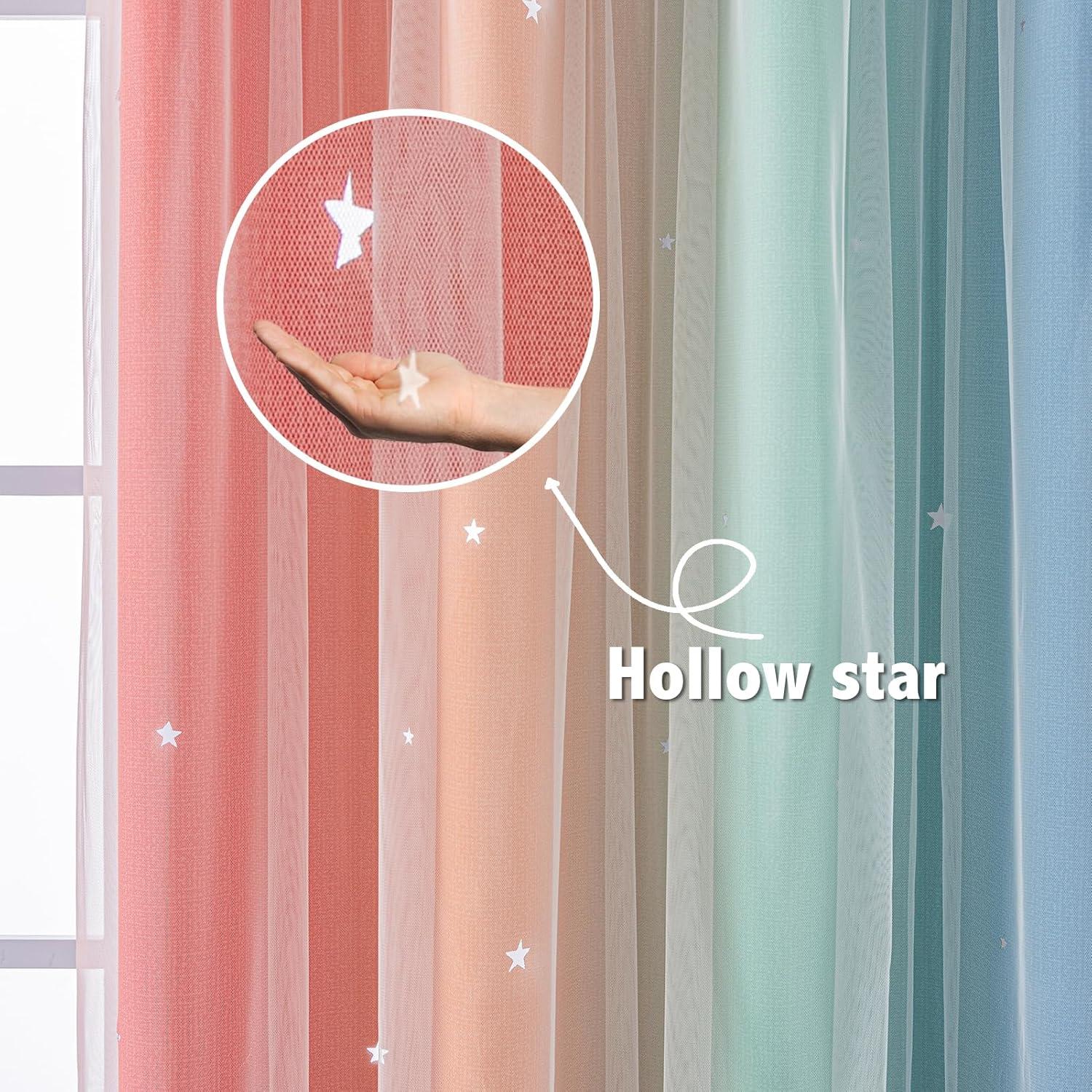 Cortina Opaca Anytime Arcoíris 1 Panel 132x160 cm