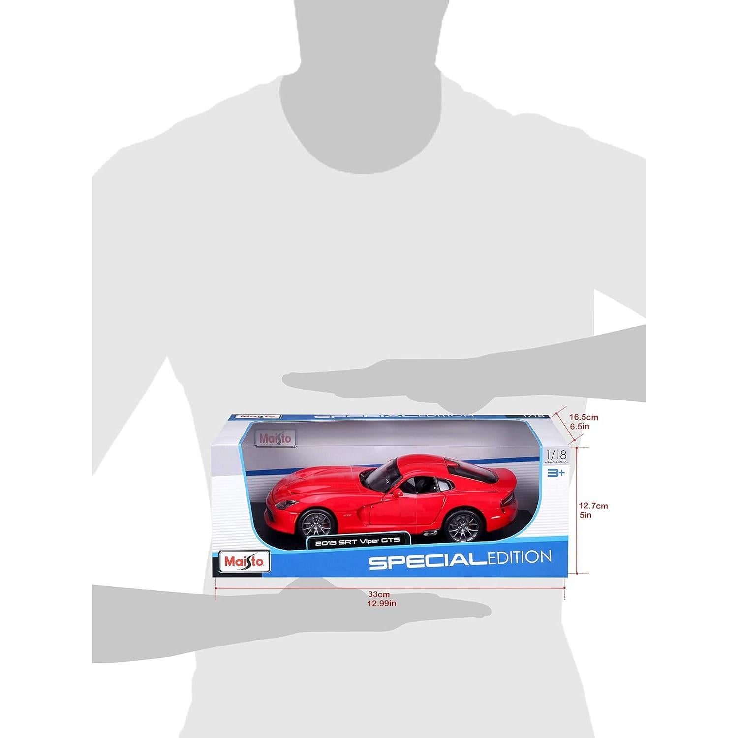 Maisto Vehículo Diecast 1:18 SRT Viper GTS 24.1 cm