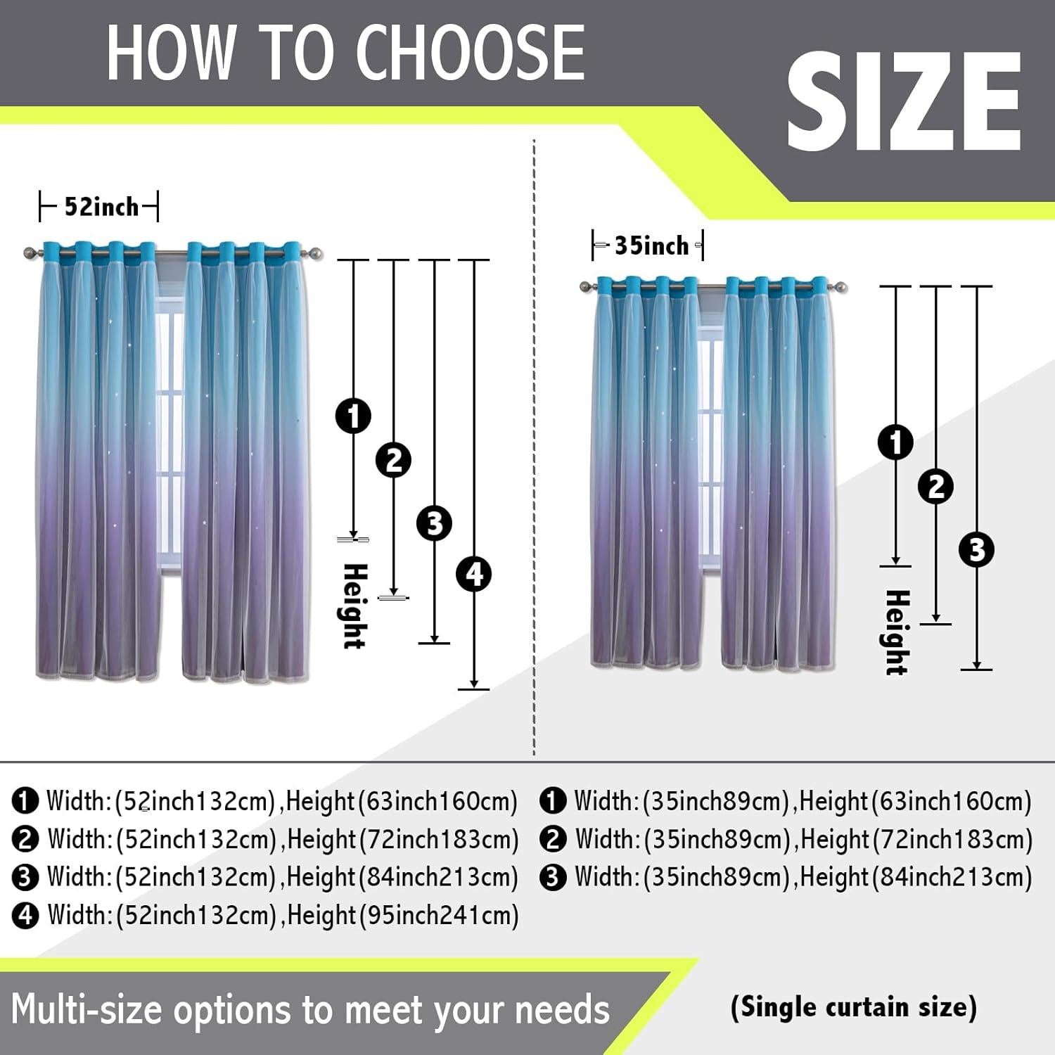 Cortina Blackout Anytime 1 Panel 132x183 cm Azul Púrpura