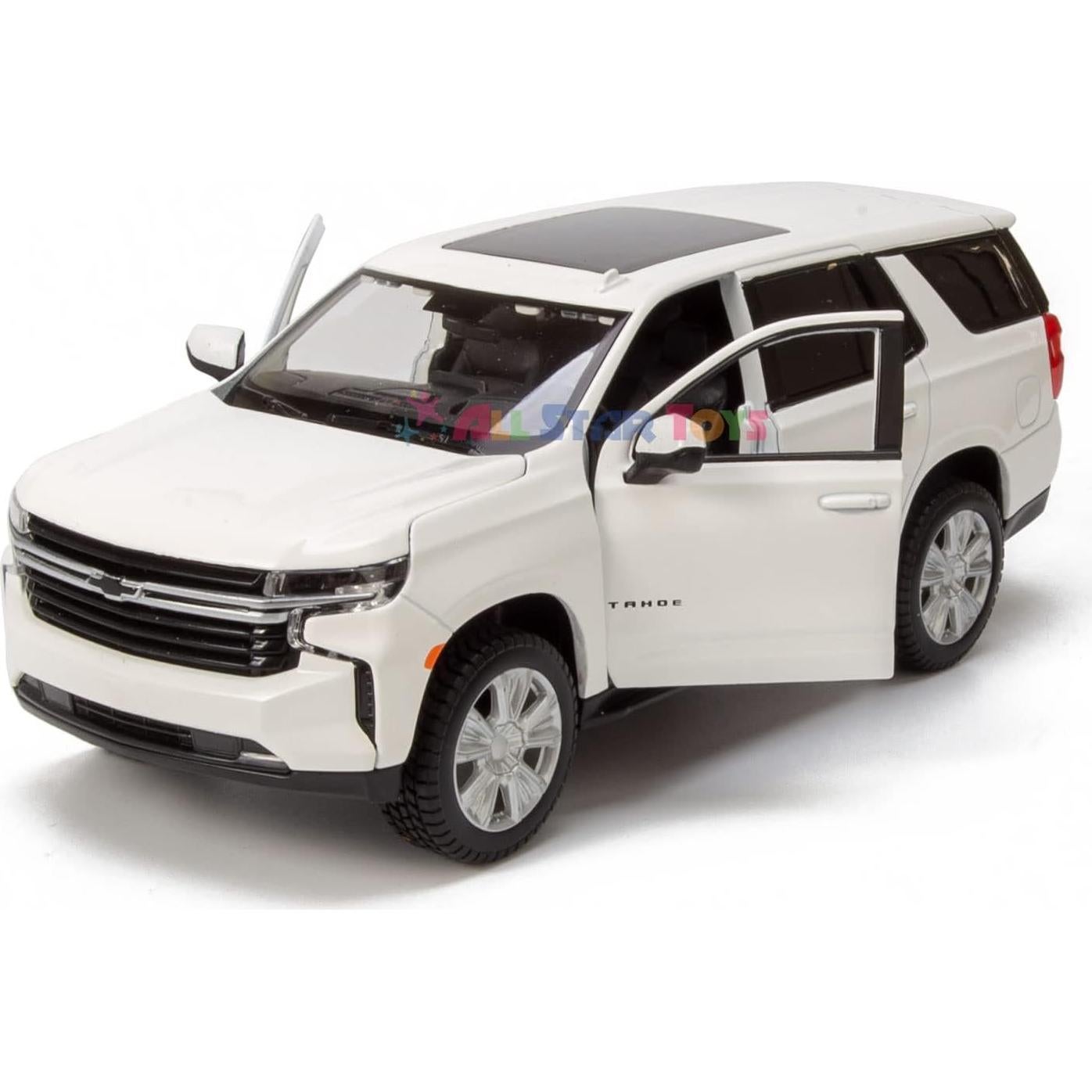 Modelo Diecast Chevrolet Tahoe 2021 Maisto 1:26 Blanco