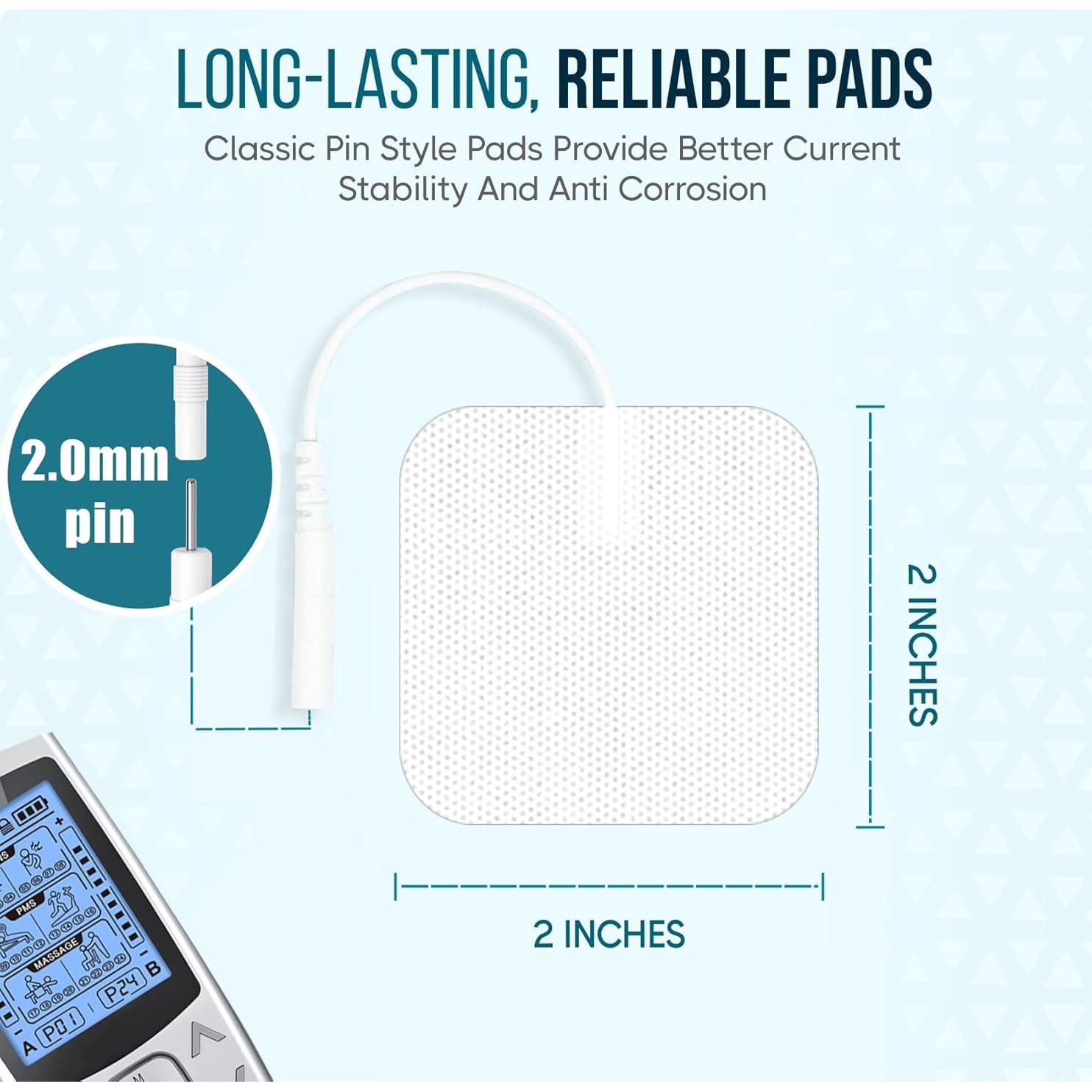 PADS de Reemplazo TENS 2x2 cm anrlafie - 8 PCS Reutilizables