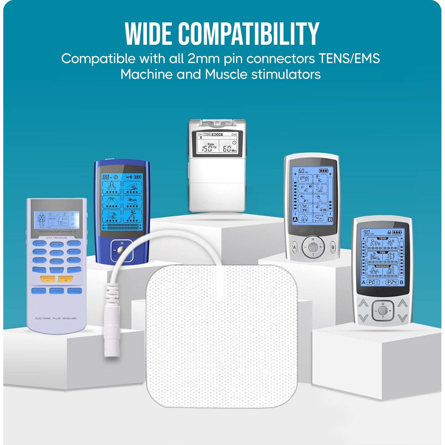 PADS de Reemplazo TENS 2x2 cm anrlafie - 8 PCS Reutilizables