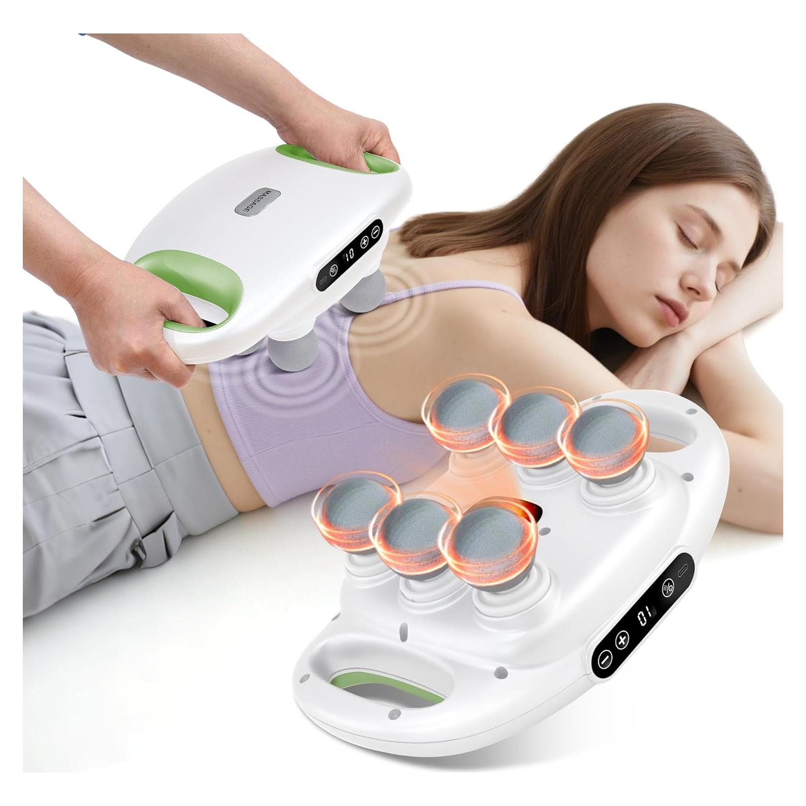 Pistola de Masaje Eléctrica APXPF Blanca - 9 Niveles y Modos