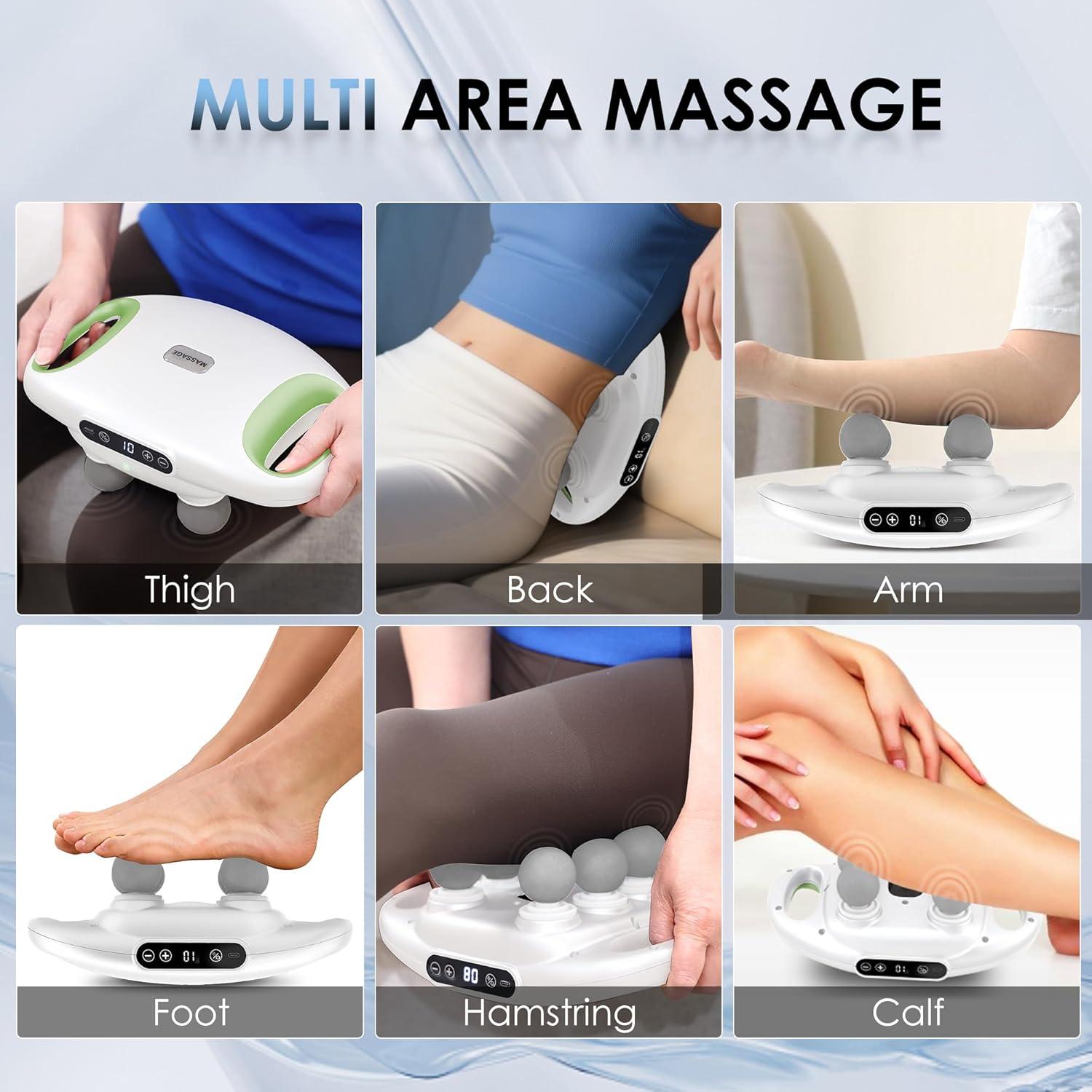 Pistola de Masaje Eléctrica APXPF Blanca - 9 Niveles y Modos