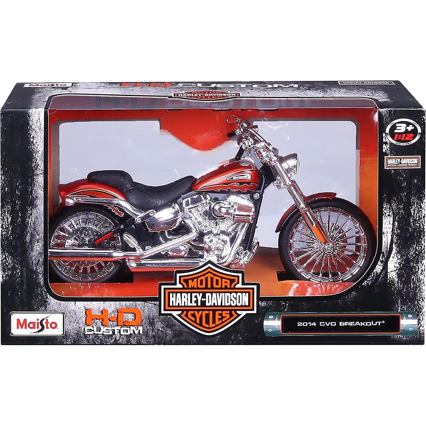 Maisto 2014 Harley Davidson CVO Breakout Modelo 1:12 Naranja