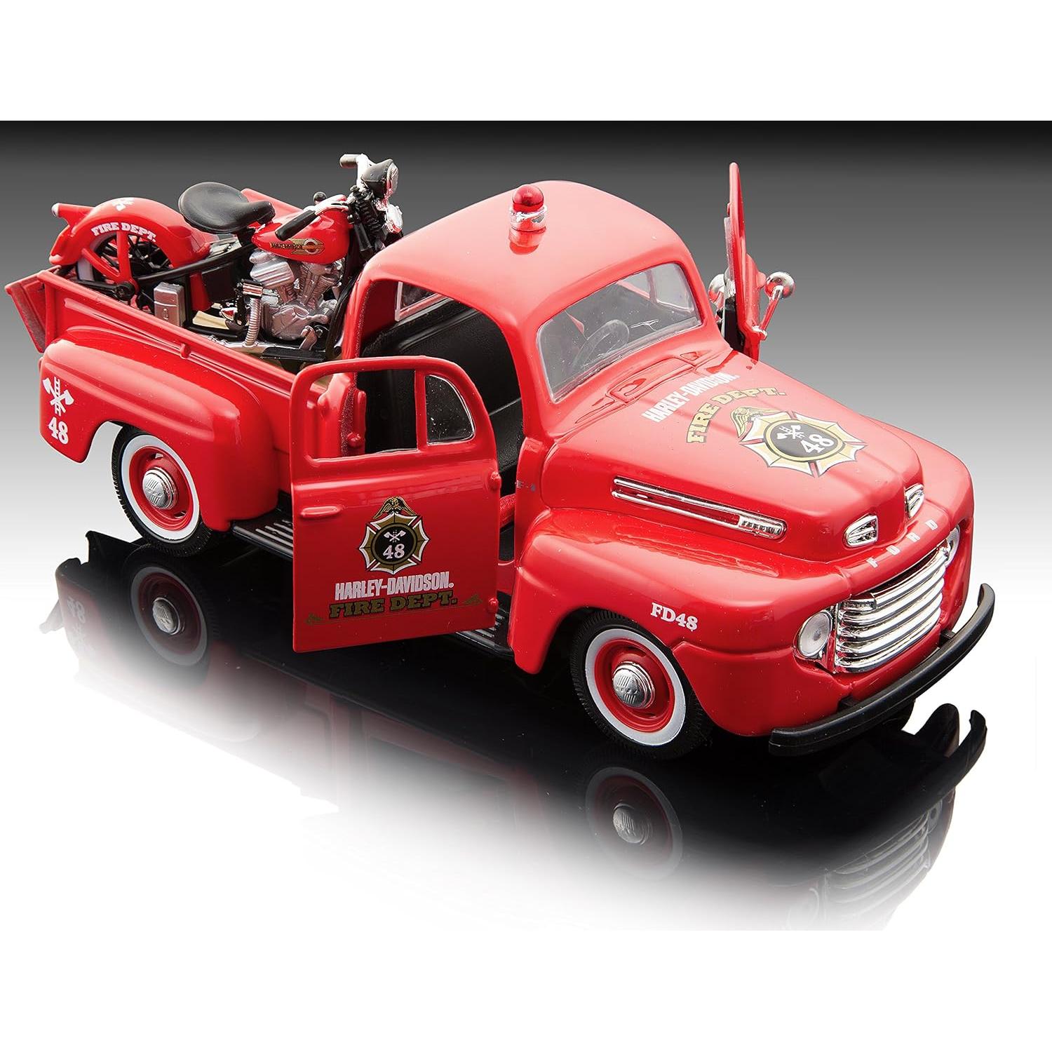 Maisto 1:24 Harley Davidson 1936 y Ford F-1 1948 Die-Cast