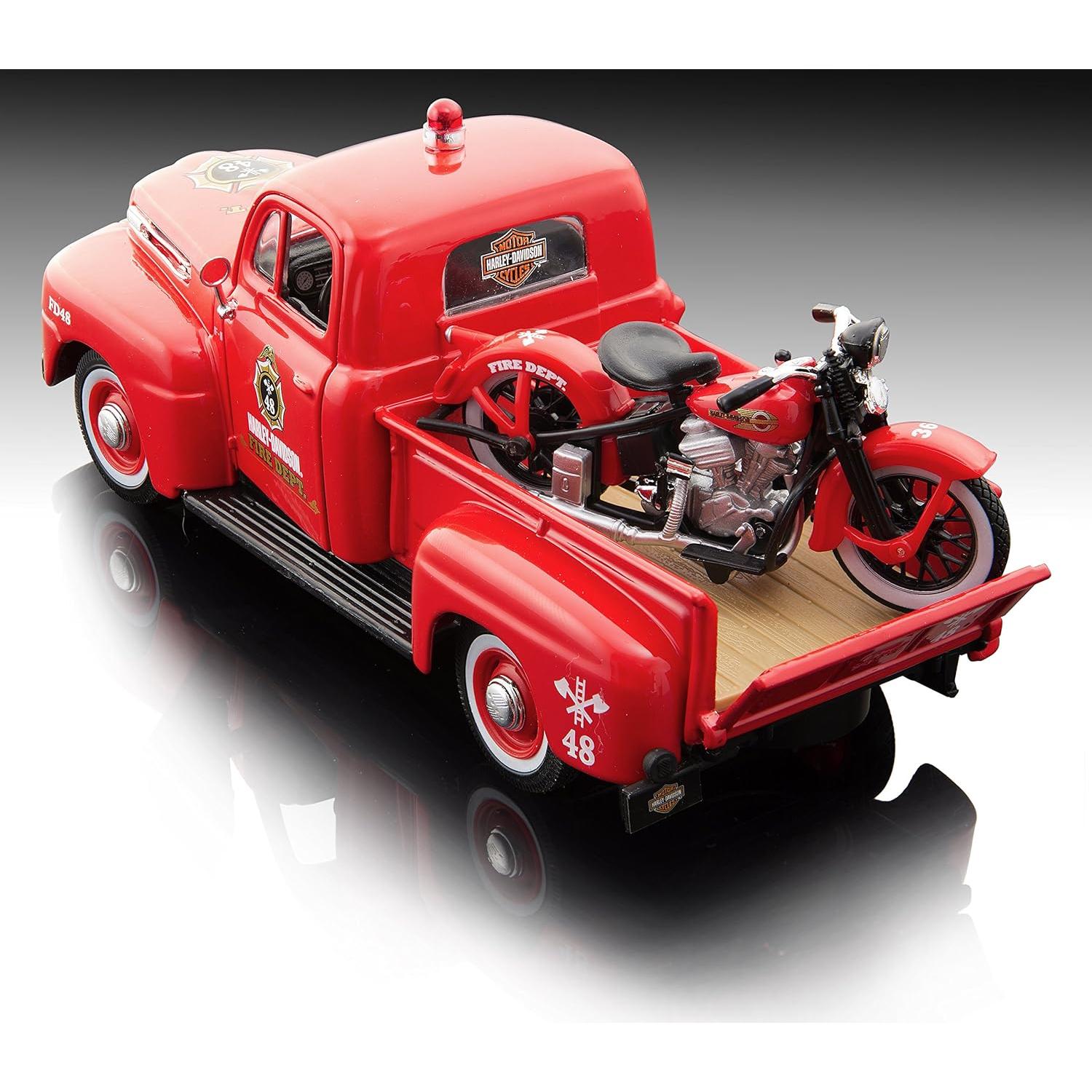 Maisto 1:24 Harley Davidson 1936 y Ford F-1 1948 Die-Cast