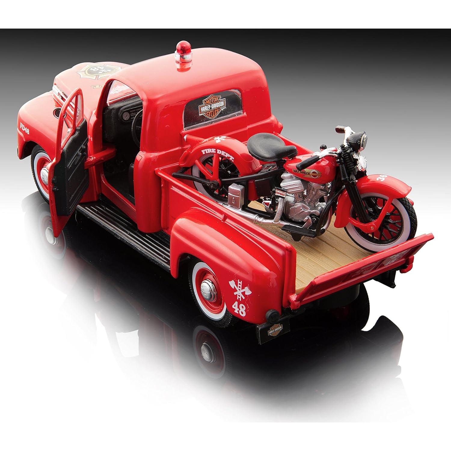 Maisto 1:24 Harley Davidson 1936 y Ford F-1 1948 Die-Cast