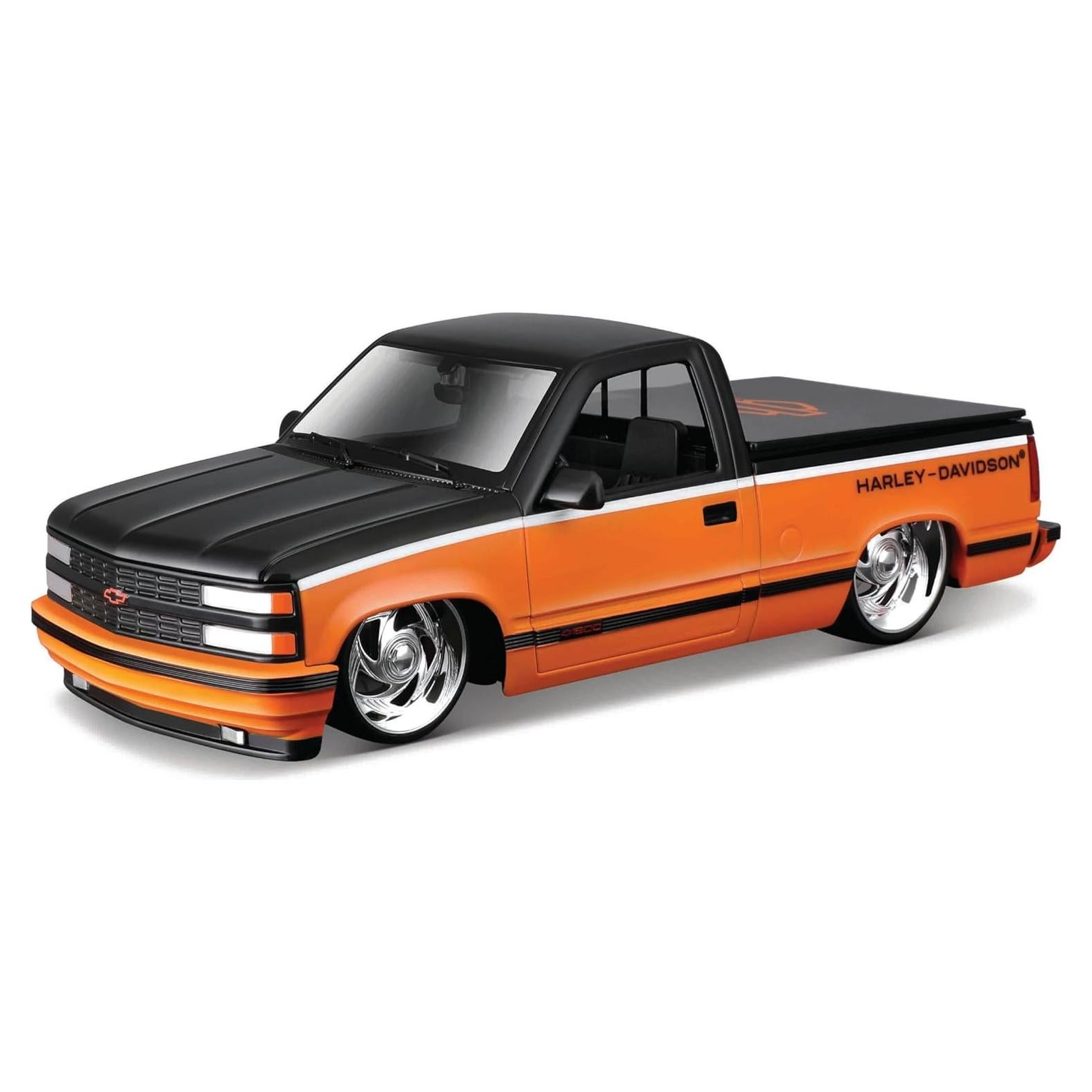 Maisto 1:24 Chevy Pick-up Harley Davidson 1993 Naranja/Negro