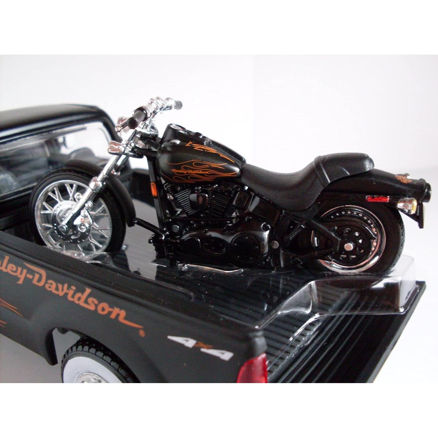 Maisto Miniatura Vehículo Ford F-350 y Harley Davidson 1:24