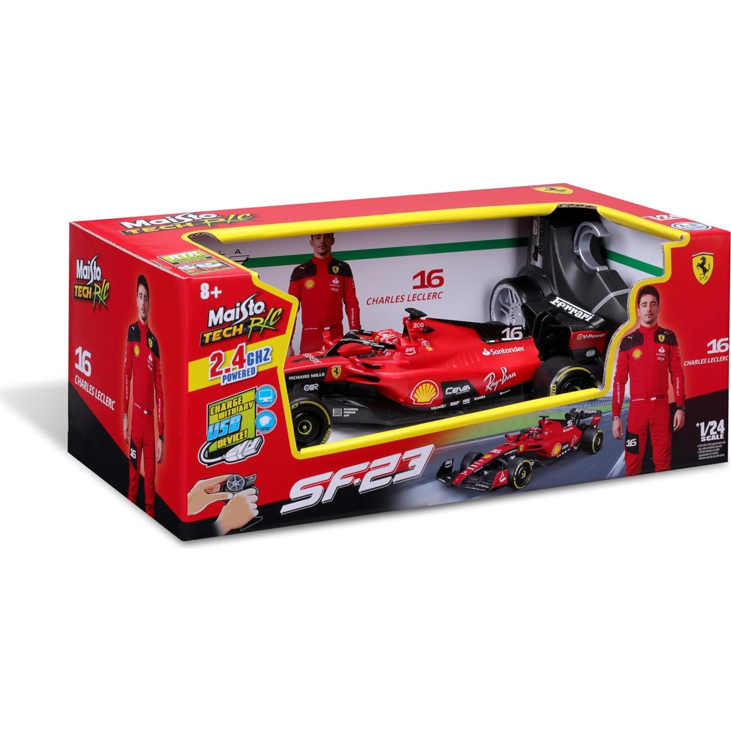 Maisto Tech RC Ferrari SF-23 1:24 Leclerc 2023 - Control 35m