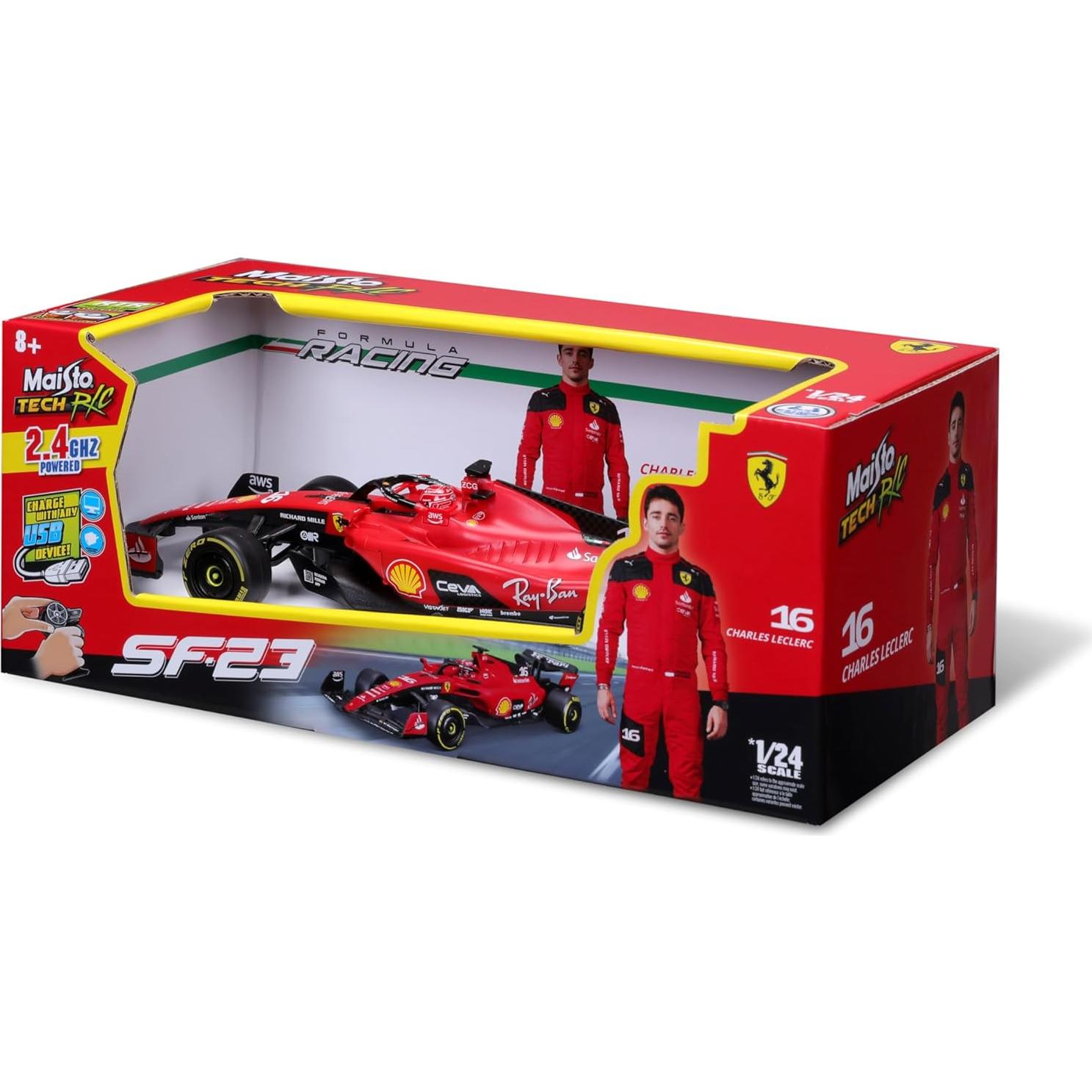 Maisto Tech RC Ferrari SF-23 1:24 Leclerc 2023 - Control 35m