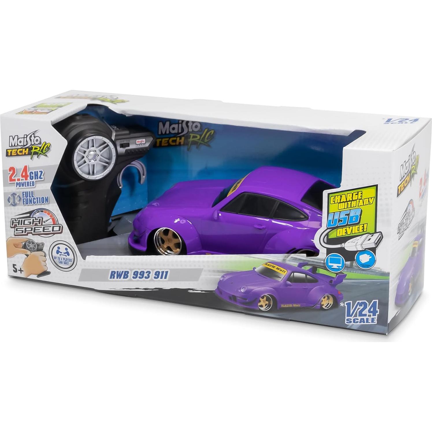 Auto a Control Remoto Maisto RWB 993 1:24 Púrpura