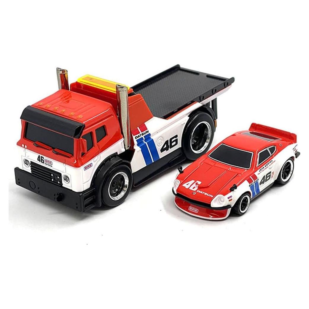 Camión de Plataforma Muscle Machines 11553WH 1:64 Rojo y Blanco