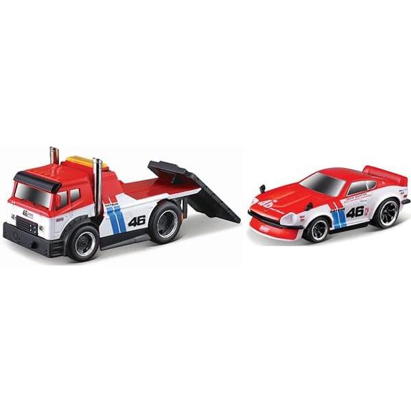 Camión de Plataforma Muscle Machines 11553WH 1:64 Rojo y Blanco