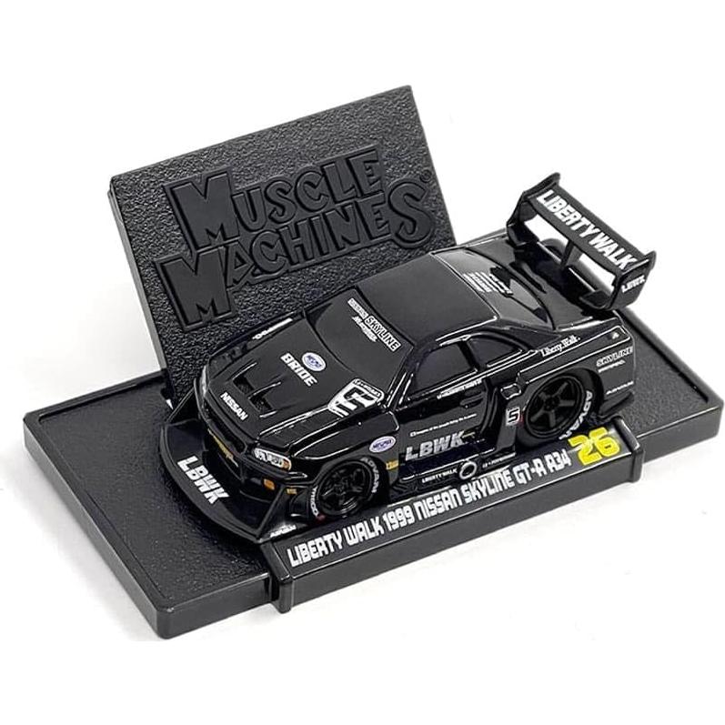 Coche Coleccionable Diecast Maisto 1999 Skyline GT-R R34 Negro 1:64