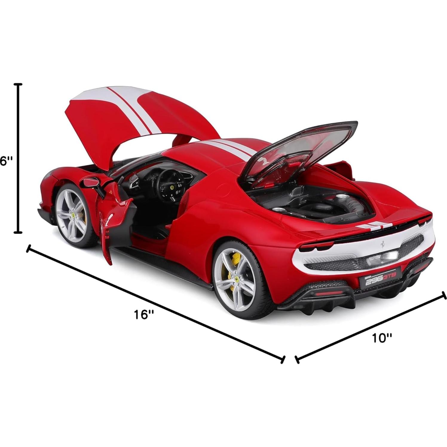 Maisto Ferrari 296 GTB Rojo 1:18 Metal Coleccionable