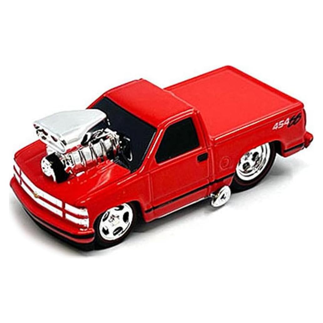 Modelo Diecast 1993 Chevy 454 SS Pickup Rojo 1:64 Muscle Machines