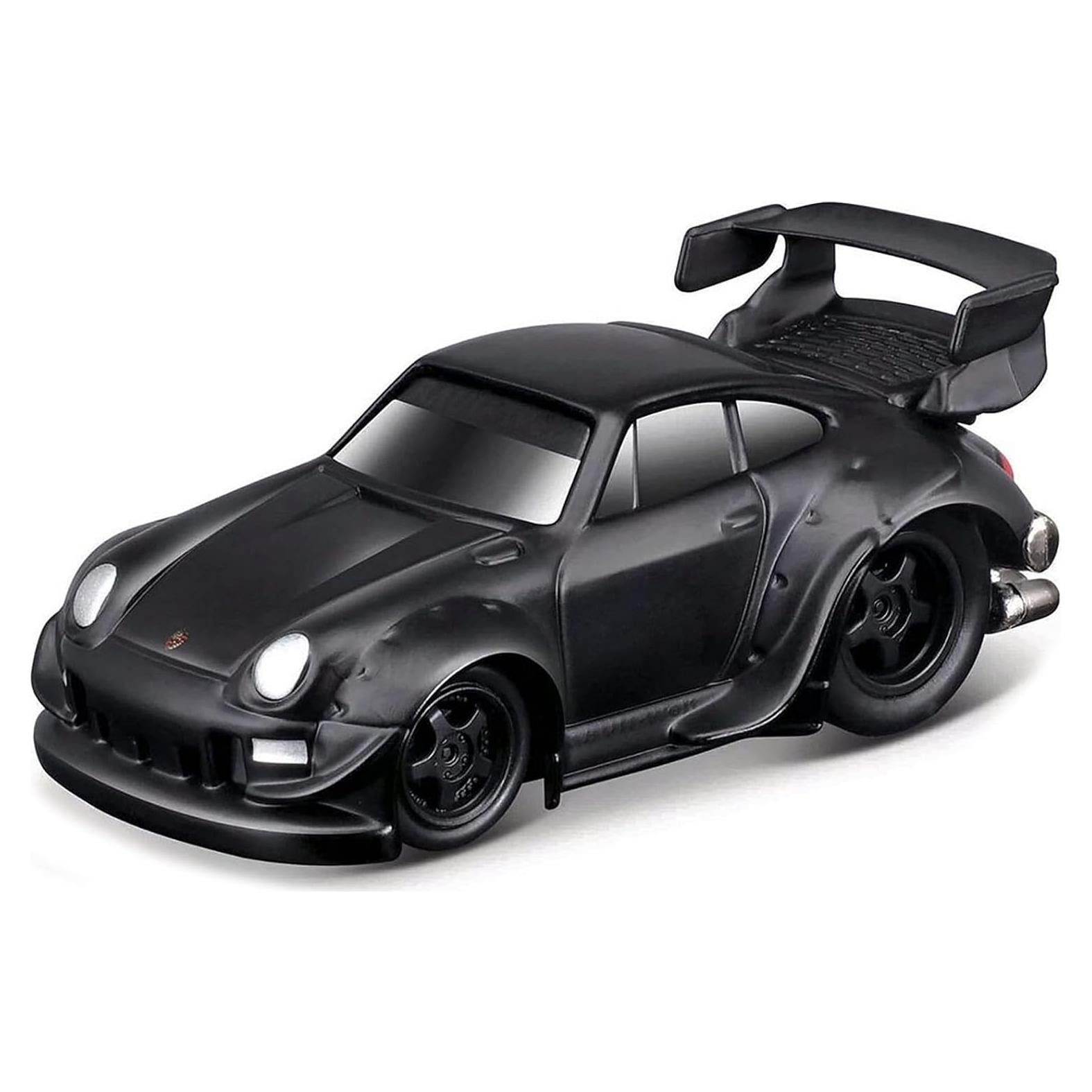 Modelo de Coche Diecast RWB 993 911 Negro Mate 1:64