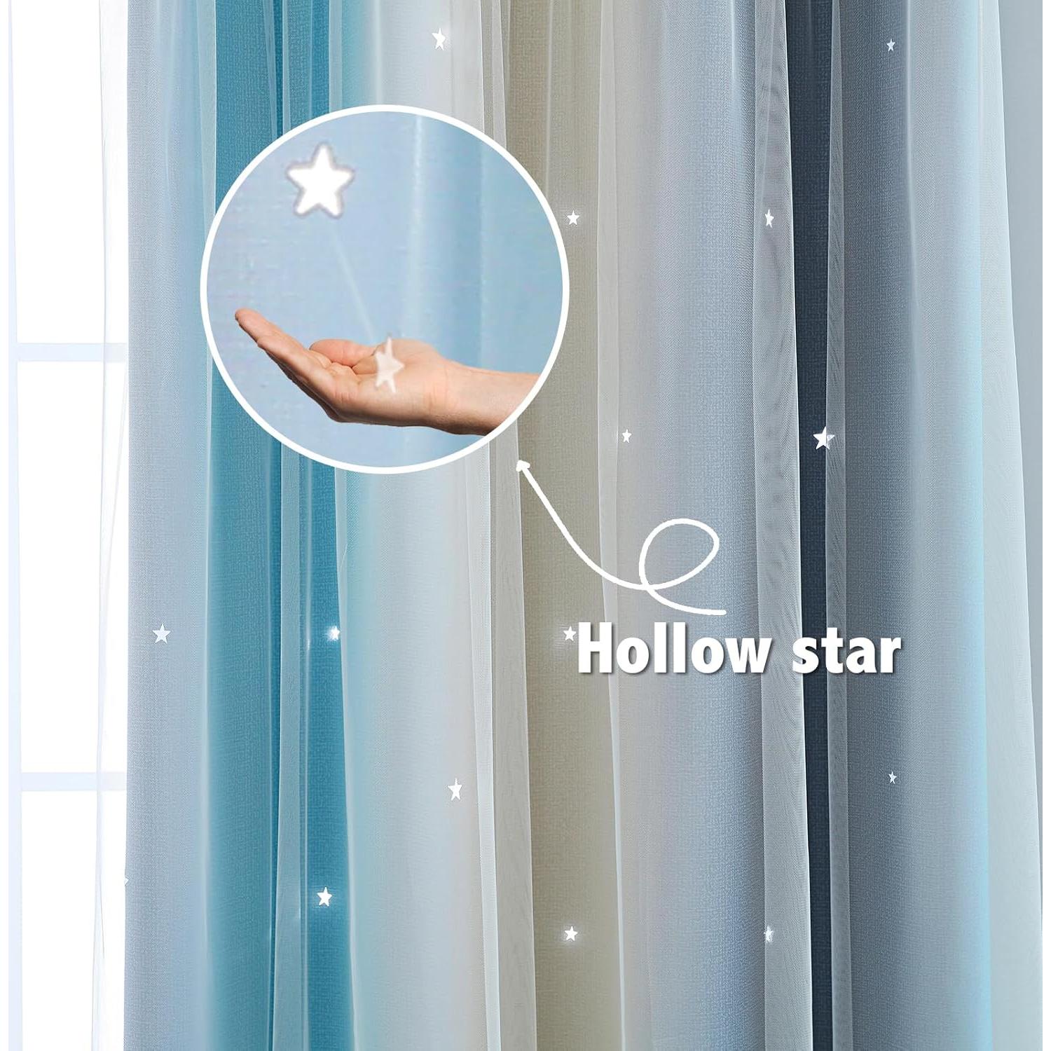 Cortina Blackout Anytime 1 Panel Azul 132x183 cm para Niñas