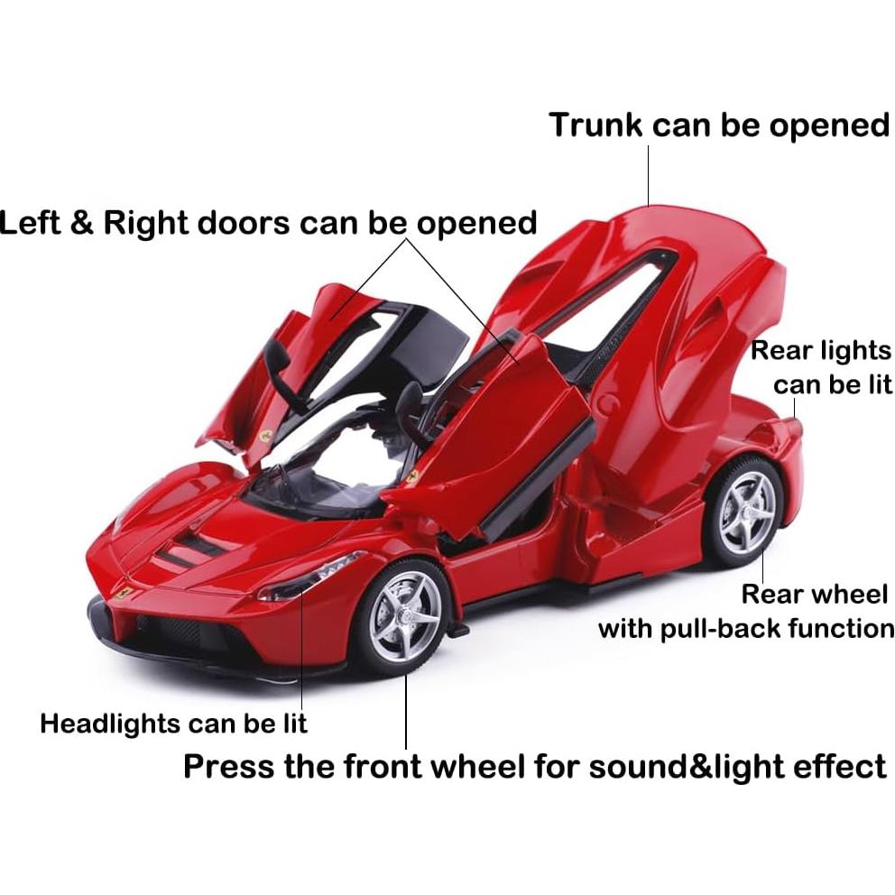 Modelo de Coche Diecast LaFerrari Roja 1:32 con Retroceso