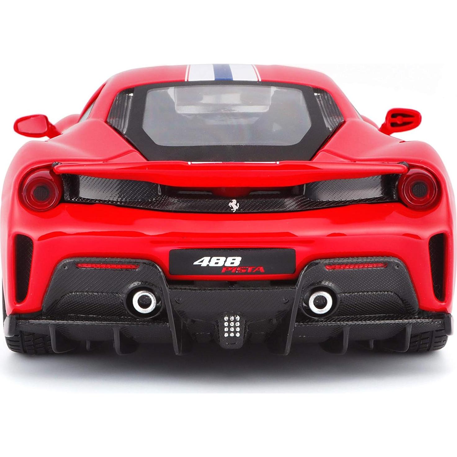 Bburago Ferrari 488 Pista 1:18 Diecast Rojo