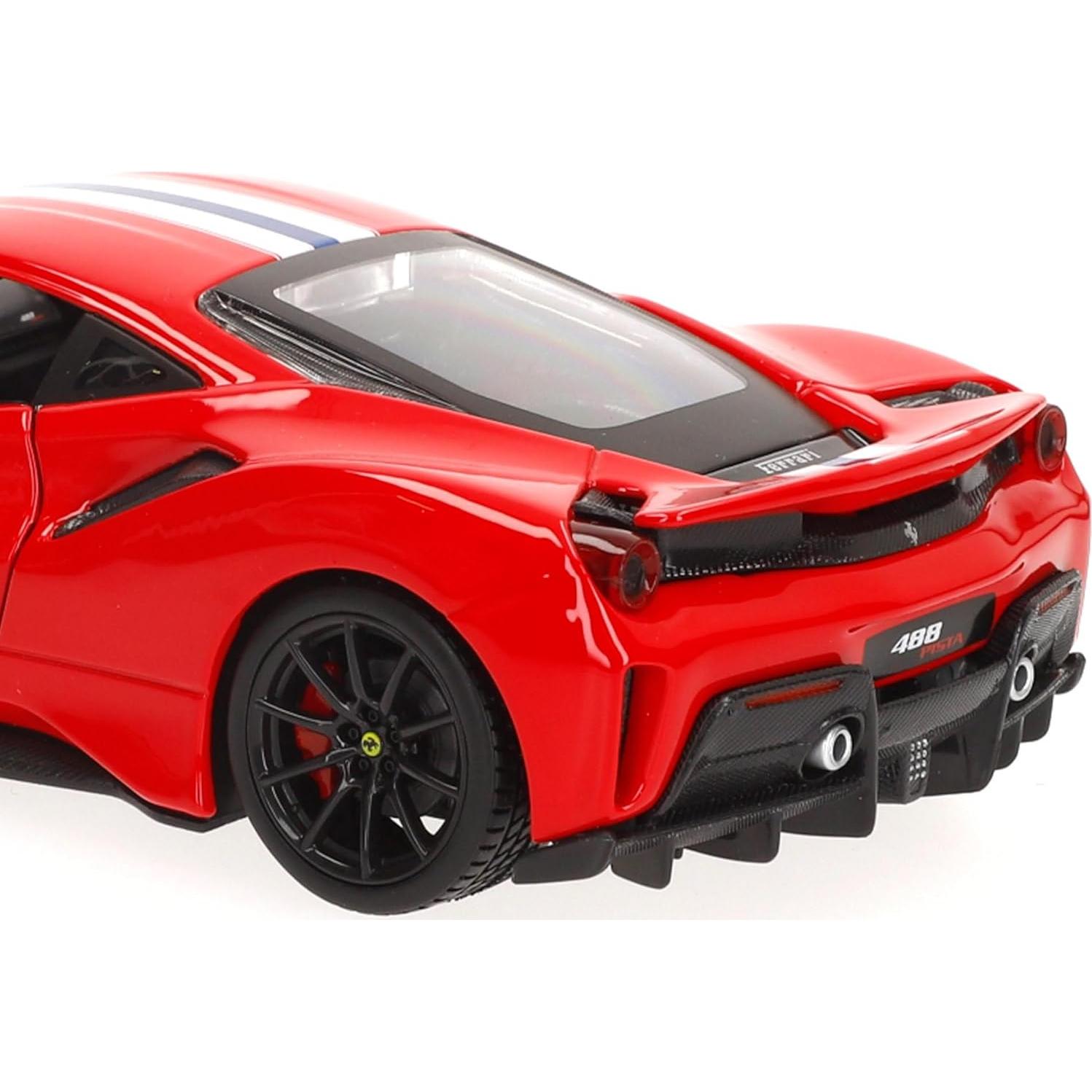 Bburago Ferrari 488 Pista 1:18 Diecast Rojo