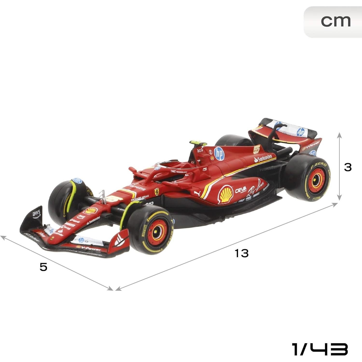 Bburago 1:43 Ferrari SF-24 2024 Modelo Die-Cast Coleccionable