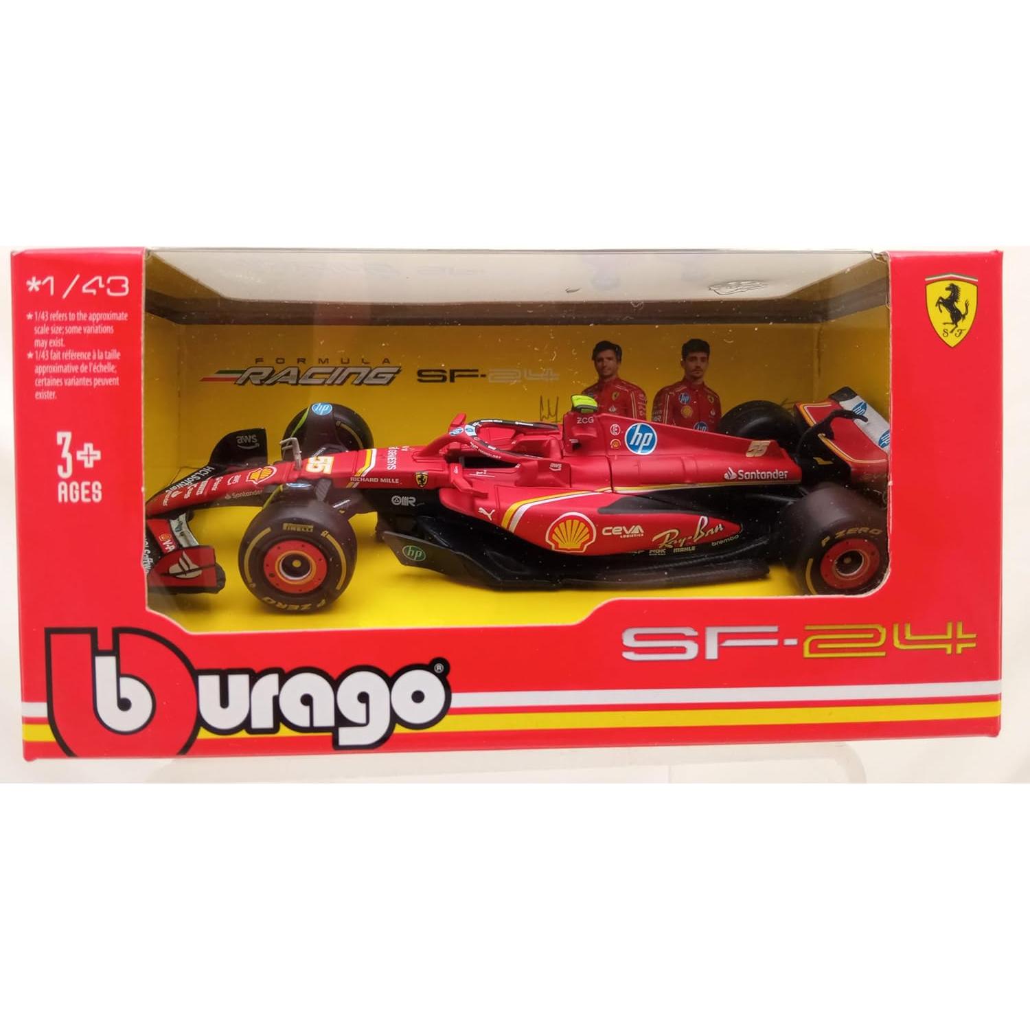 Bburago 1:43 Ferrari SF-24 2024 Modelo Die-Cast Coleccionable