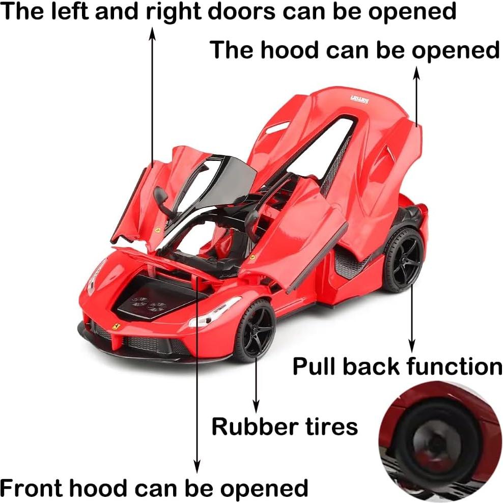 Coche de Juguete Ferrari LaFerrari 1:22 Metal con Luz y Sonido