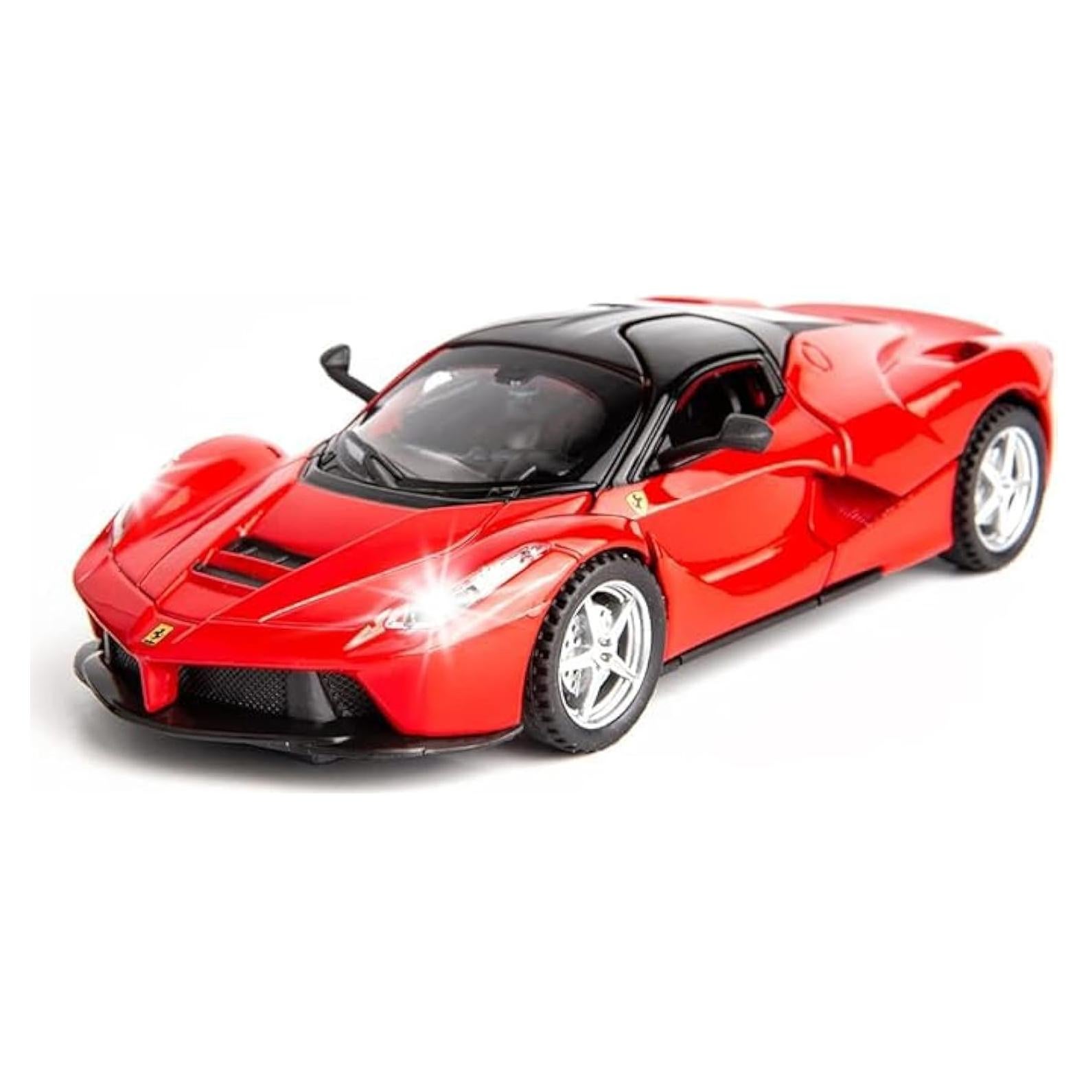 Coche Juguete Ferrari LaFerrari Retroceso Metal 17.5cm Rojo