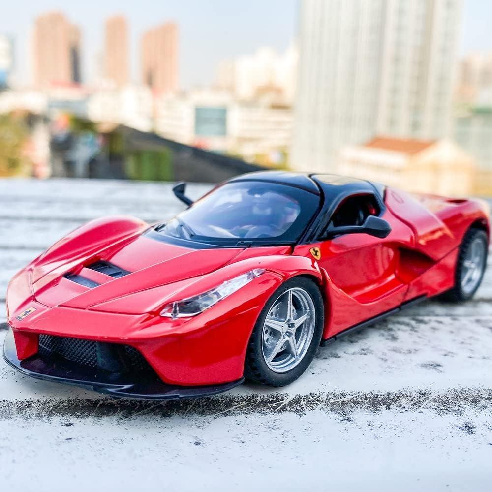 Coche Juguete Ferrari LaFerrari Retroceso Metal 17.5cm Rojo