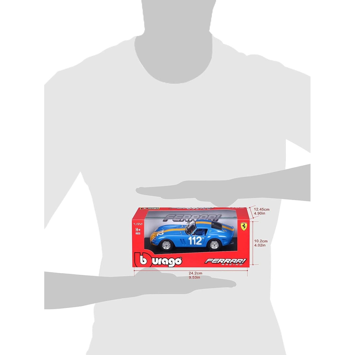 Modelo a Escala 1:24 Bburago Ferrari 250 GTO Azul