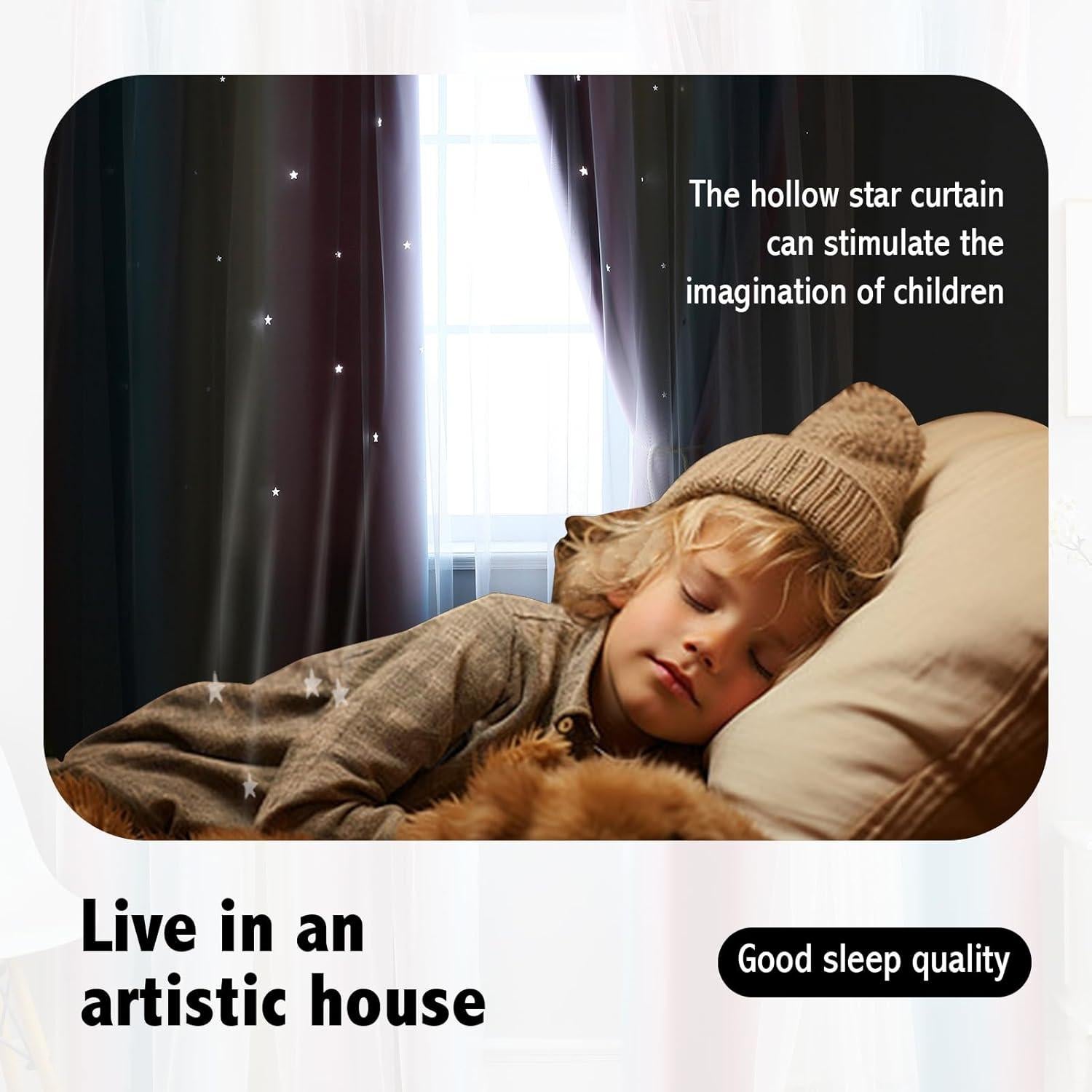 Cortina Opaca Anytime 1 Panel 132x183 cm para Niñas