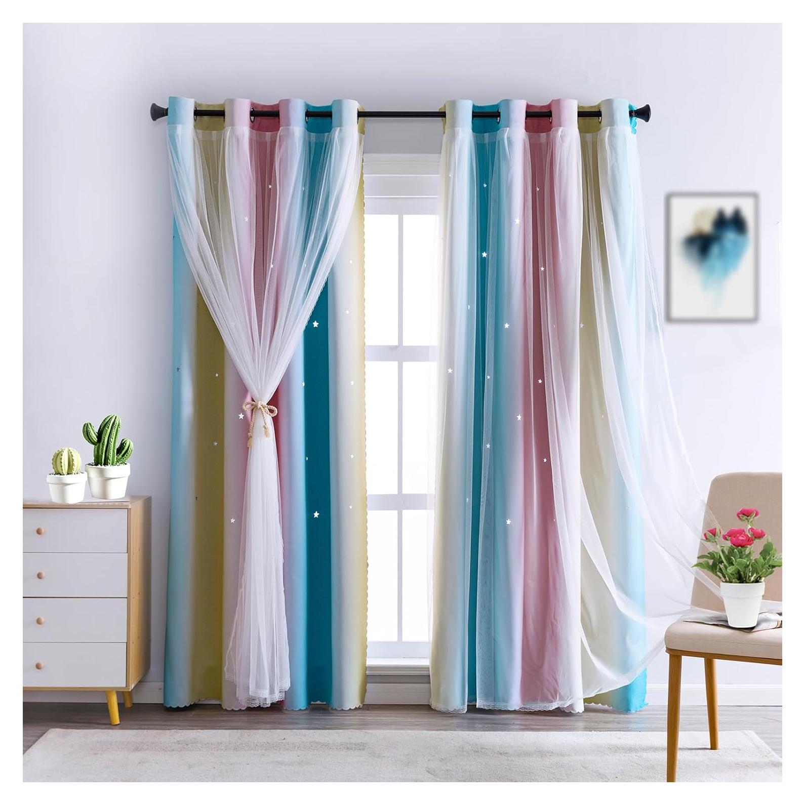 Cortina Opaca Anytime Verde 132x241 cm para Niñas